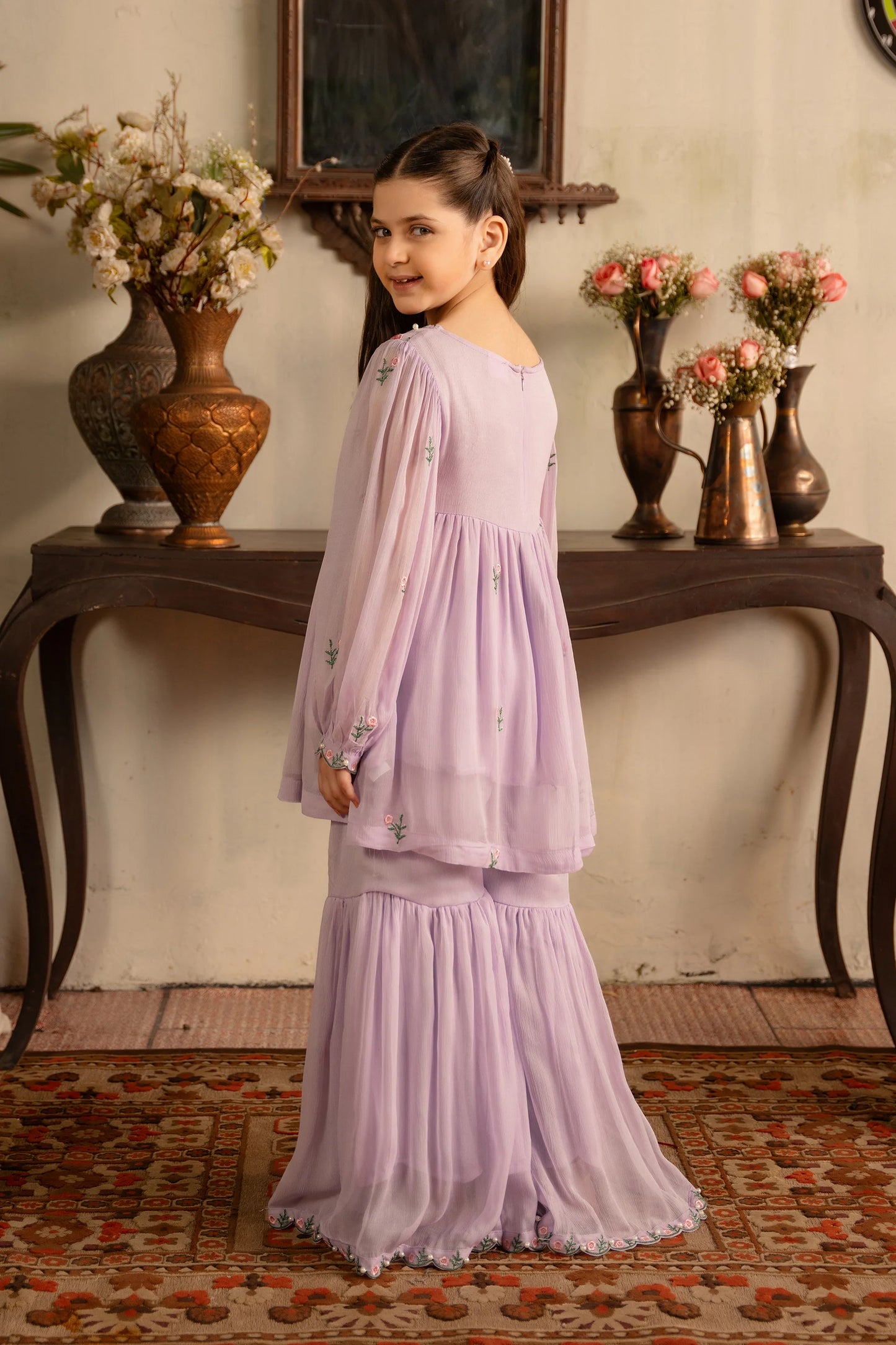 Chiffon Gharara Set - Cougar Clothing