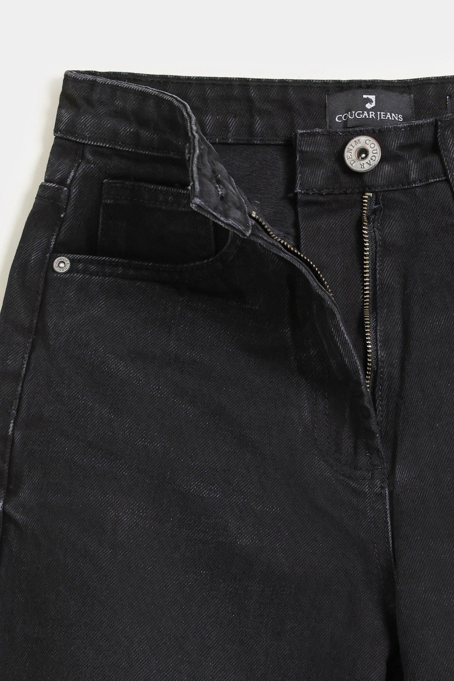 Frayed Hem Straight Fit Jeans - Cougar Clothing
