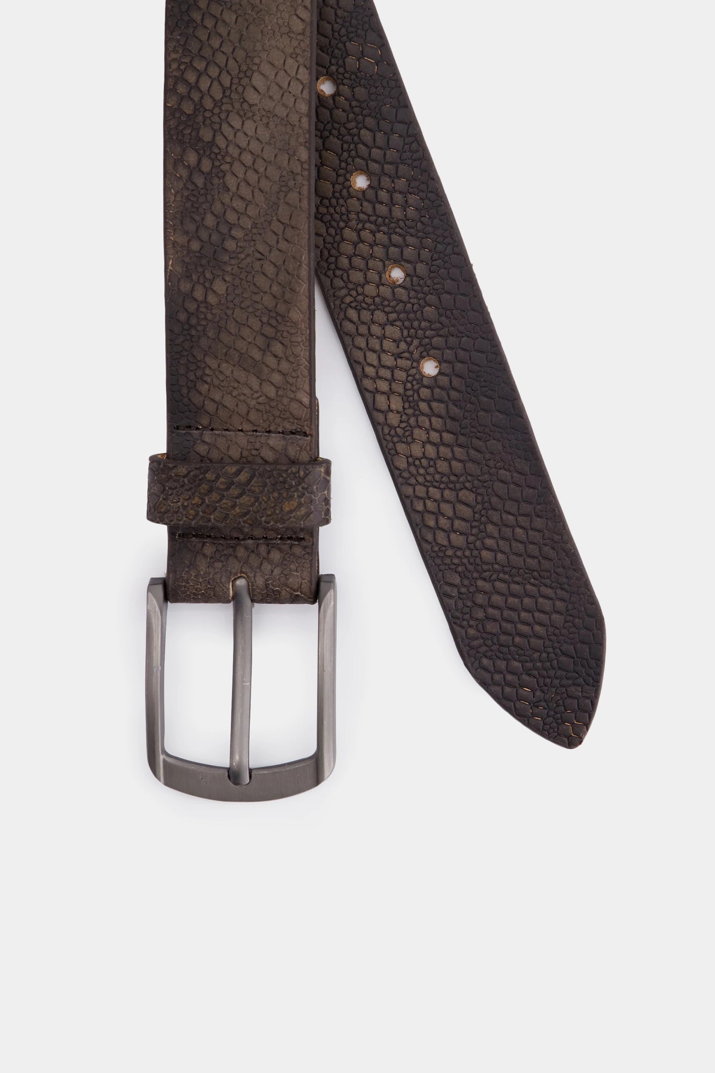 Textured Leather Belt - Cougar Clothing