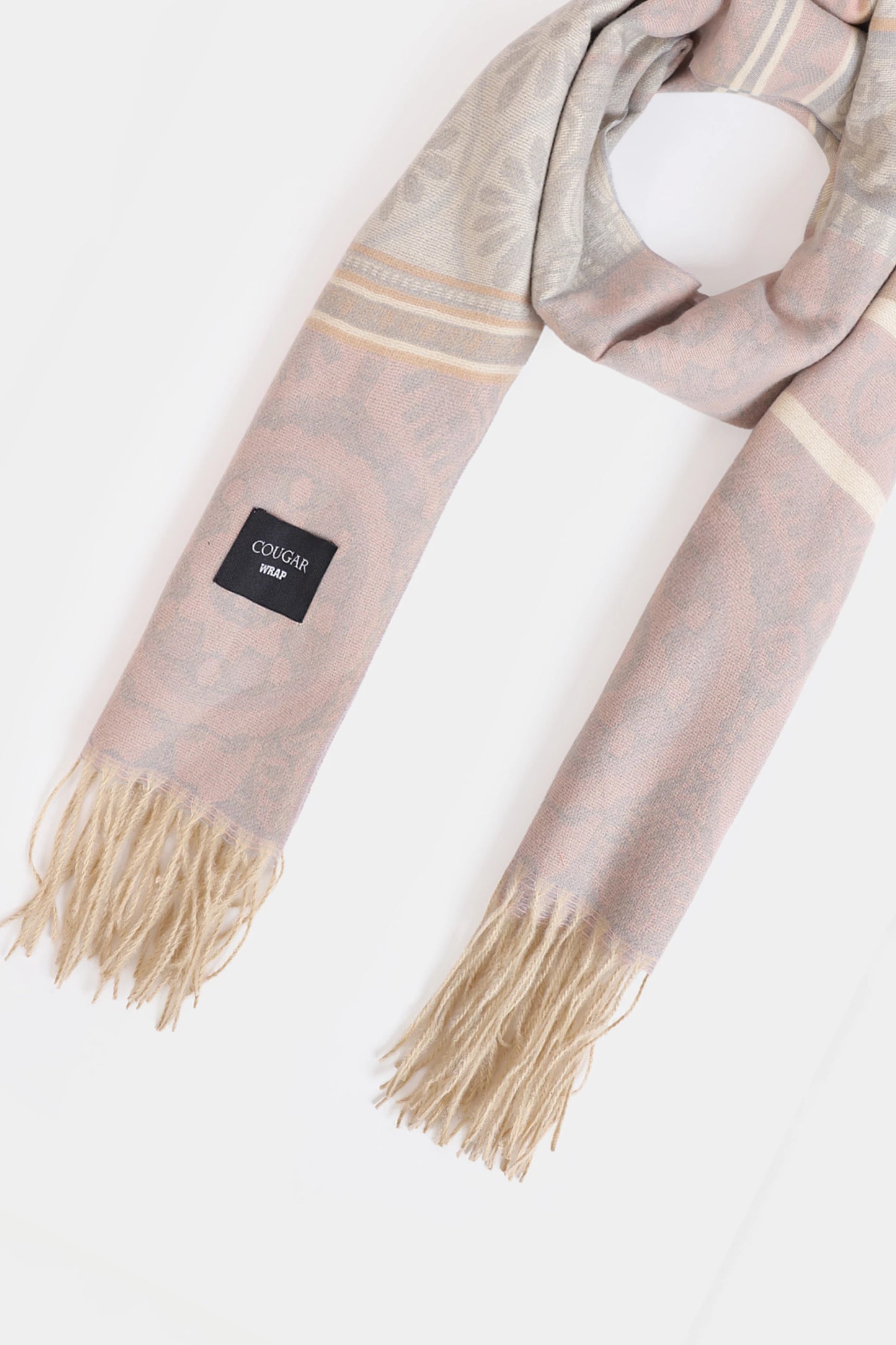 Floral Pattern Knit Shawl - Cougar Clothing