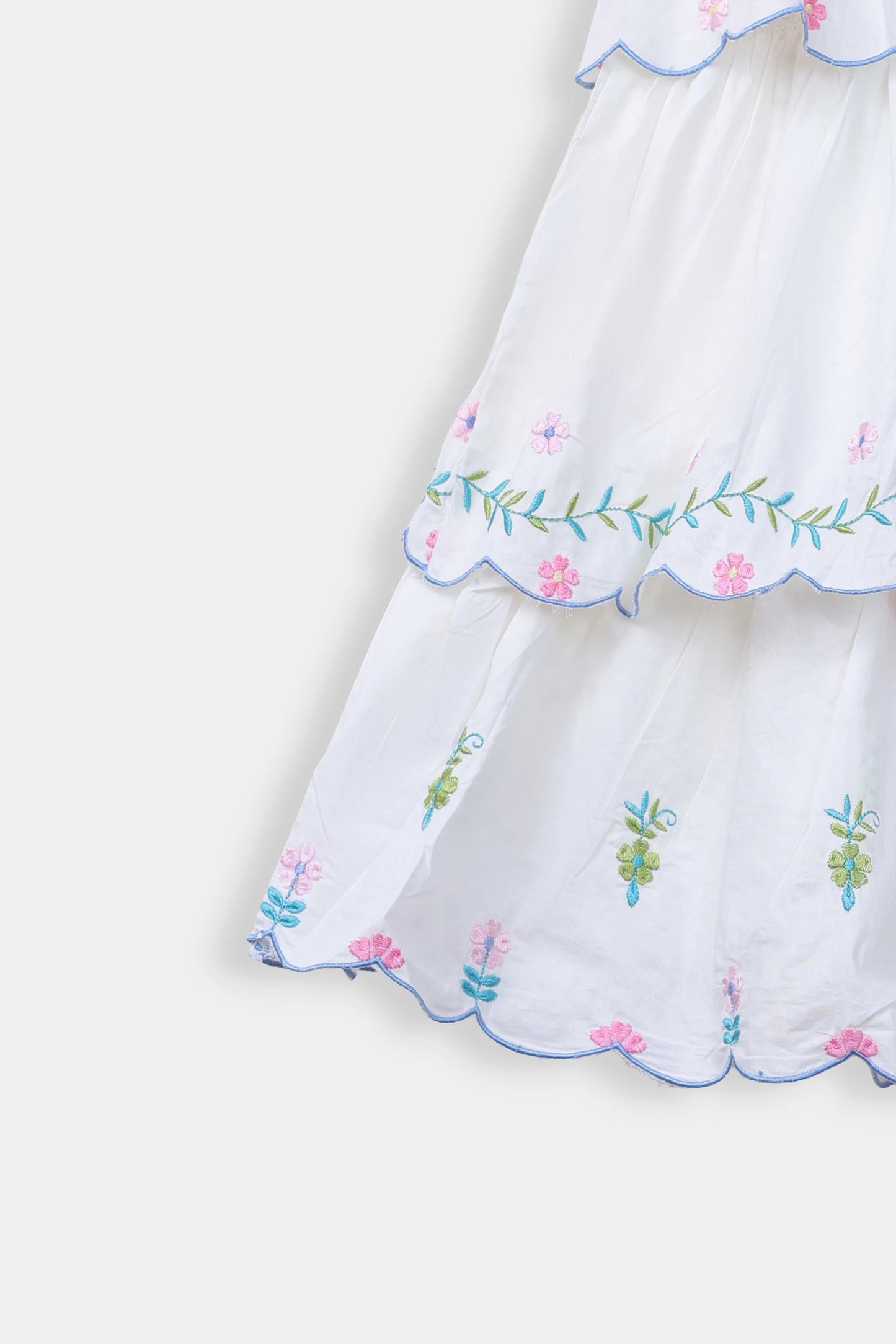 Embroidered Tiered Dress - Cougar Clothing