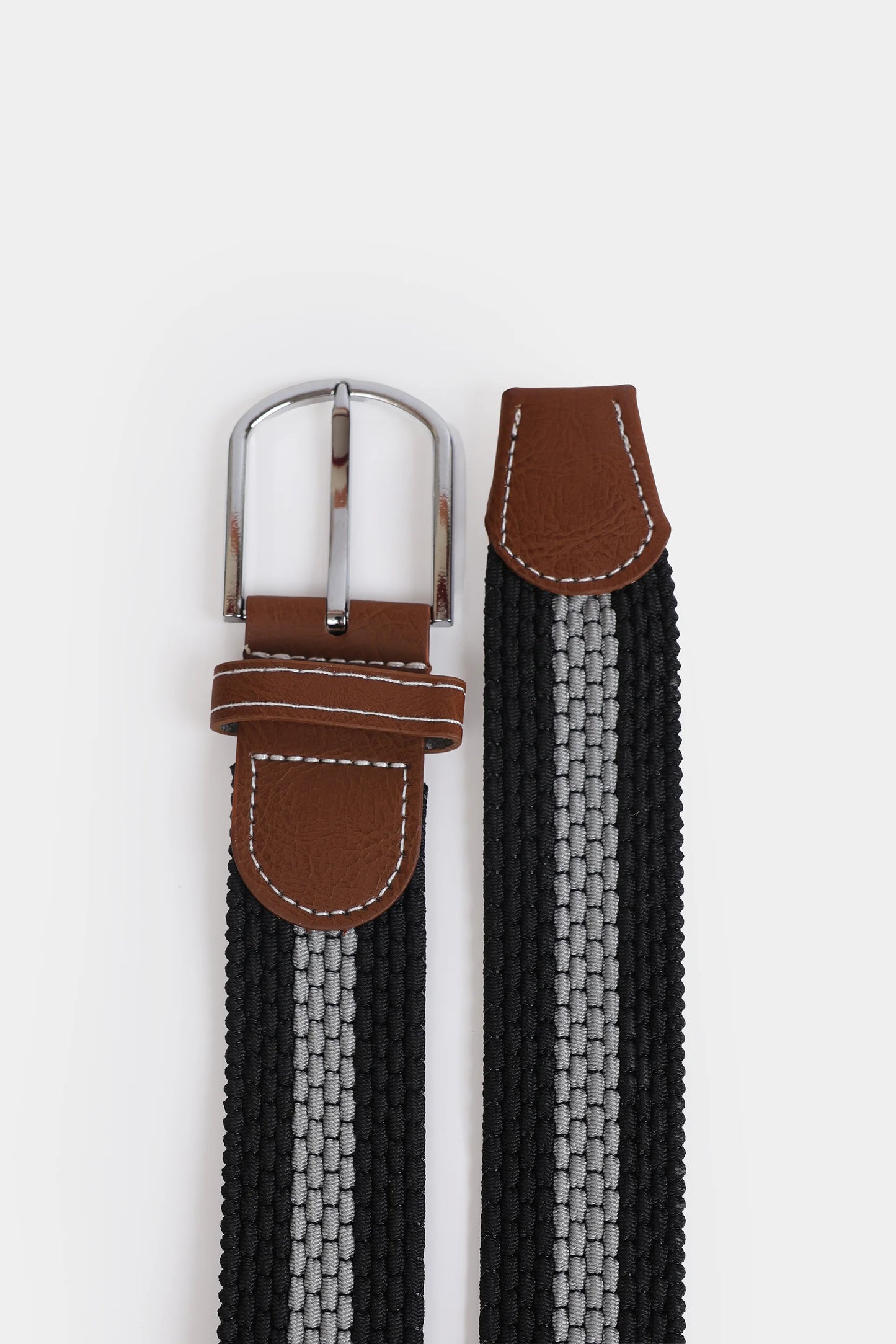 Textured Striped Canvas Belt - Cougar Clothing