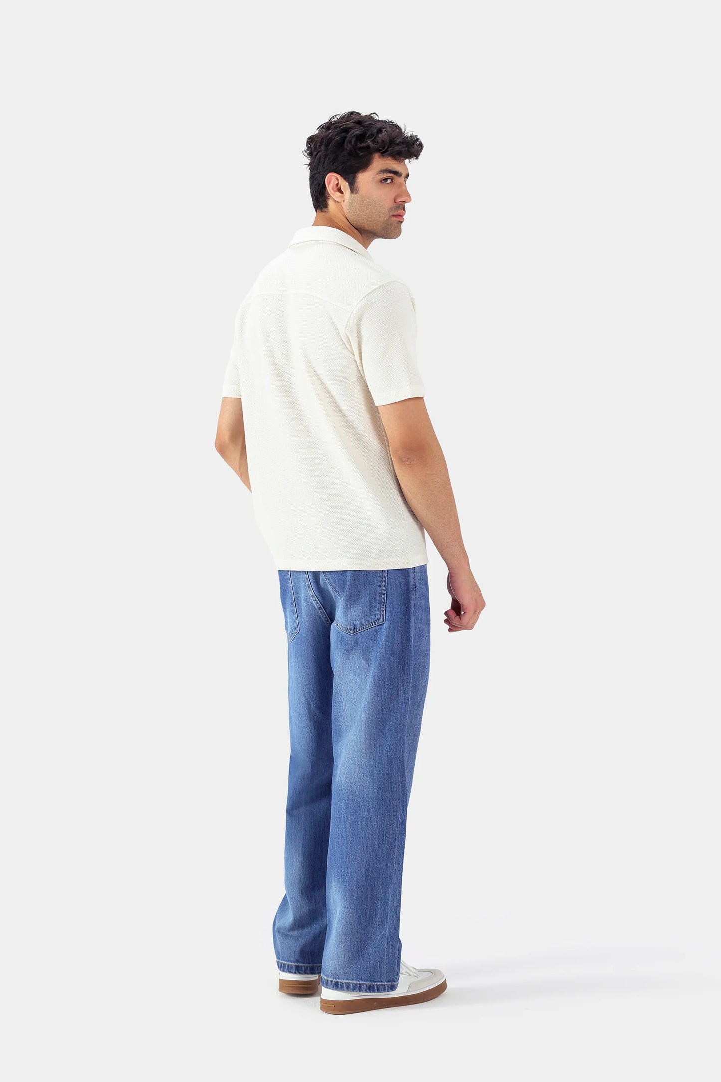 Boxy Popcorn-Knit Shirt - Cougar Clothing