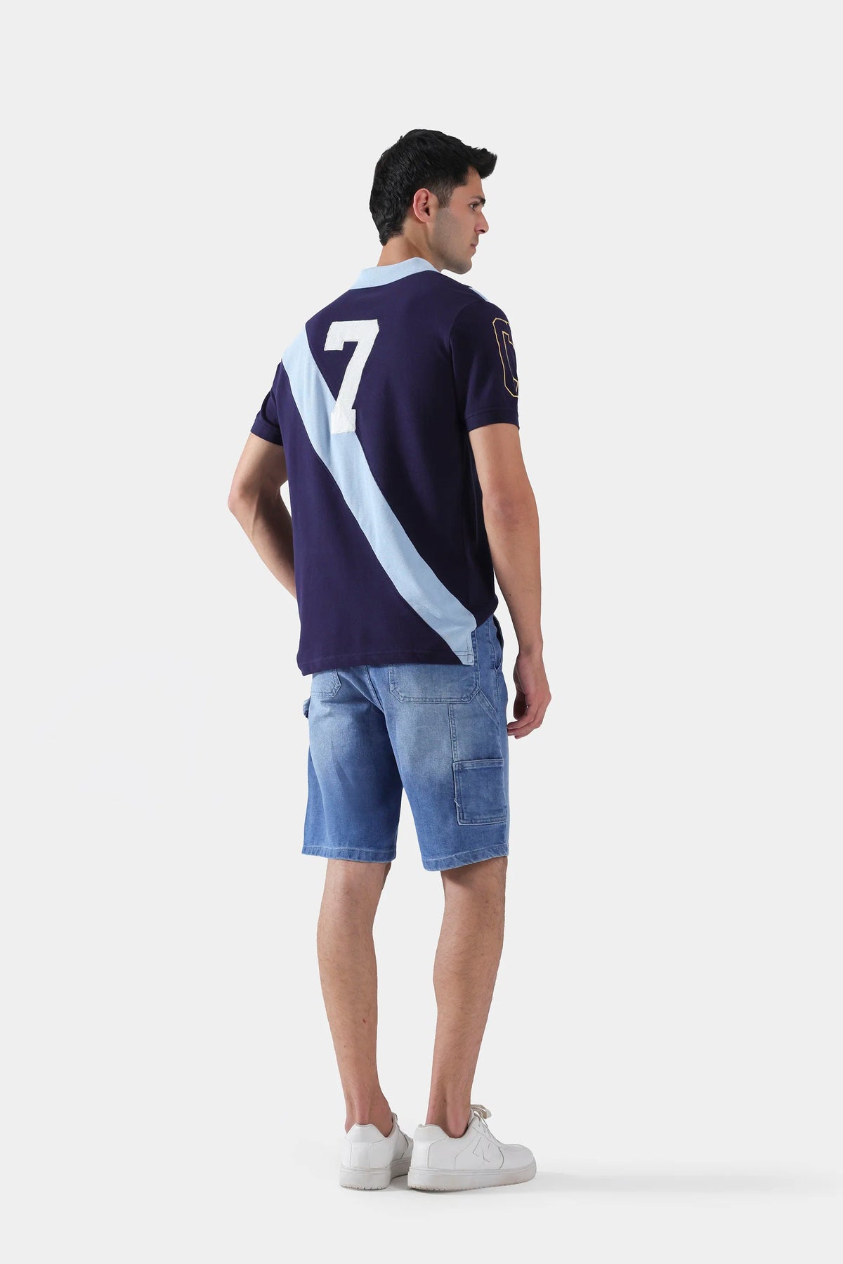 Embroidered Paneled Polo - Cougar Clothing