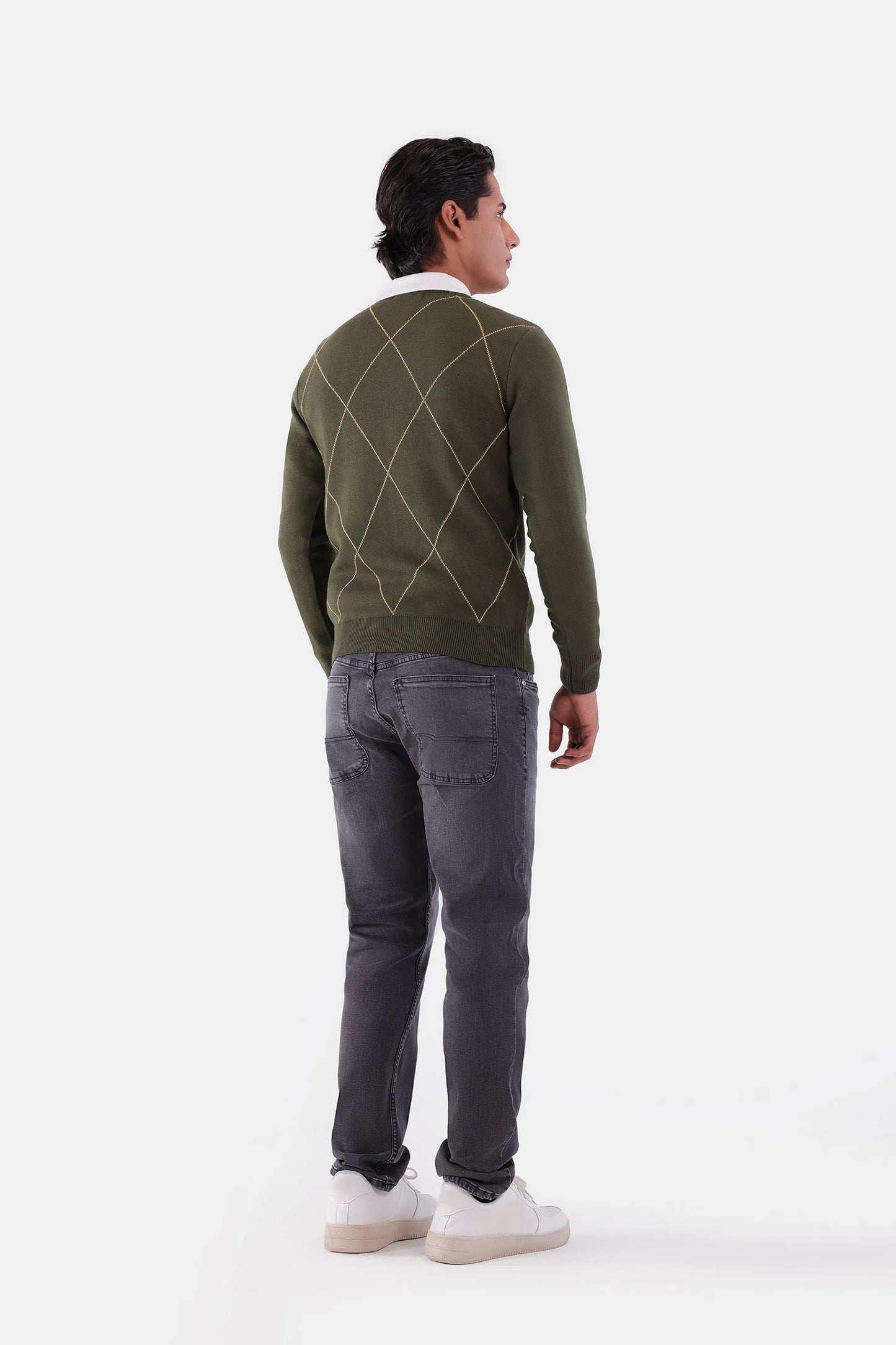 Argyle Knit Sweater - Cougar Clothing