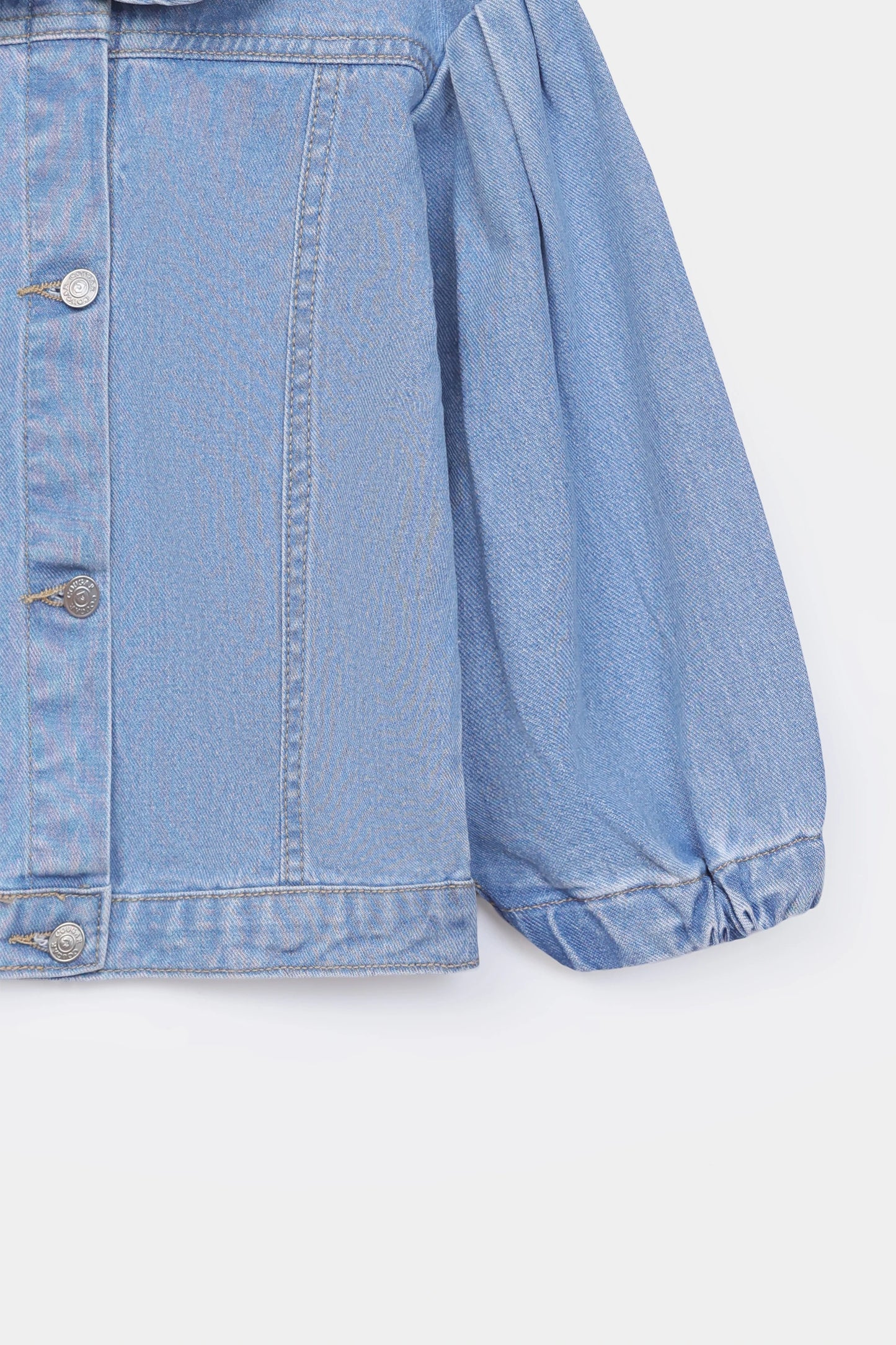 Puff-Sleeved Denim Jacket - Cougar Clothing