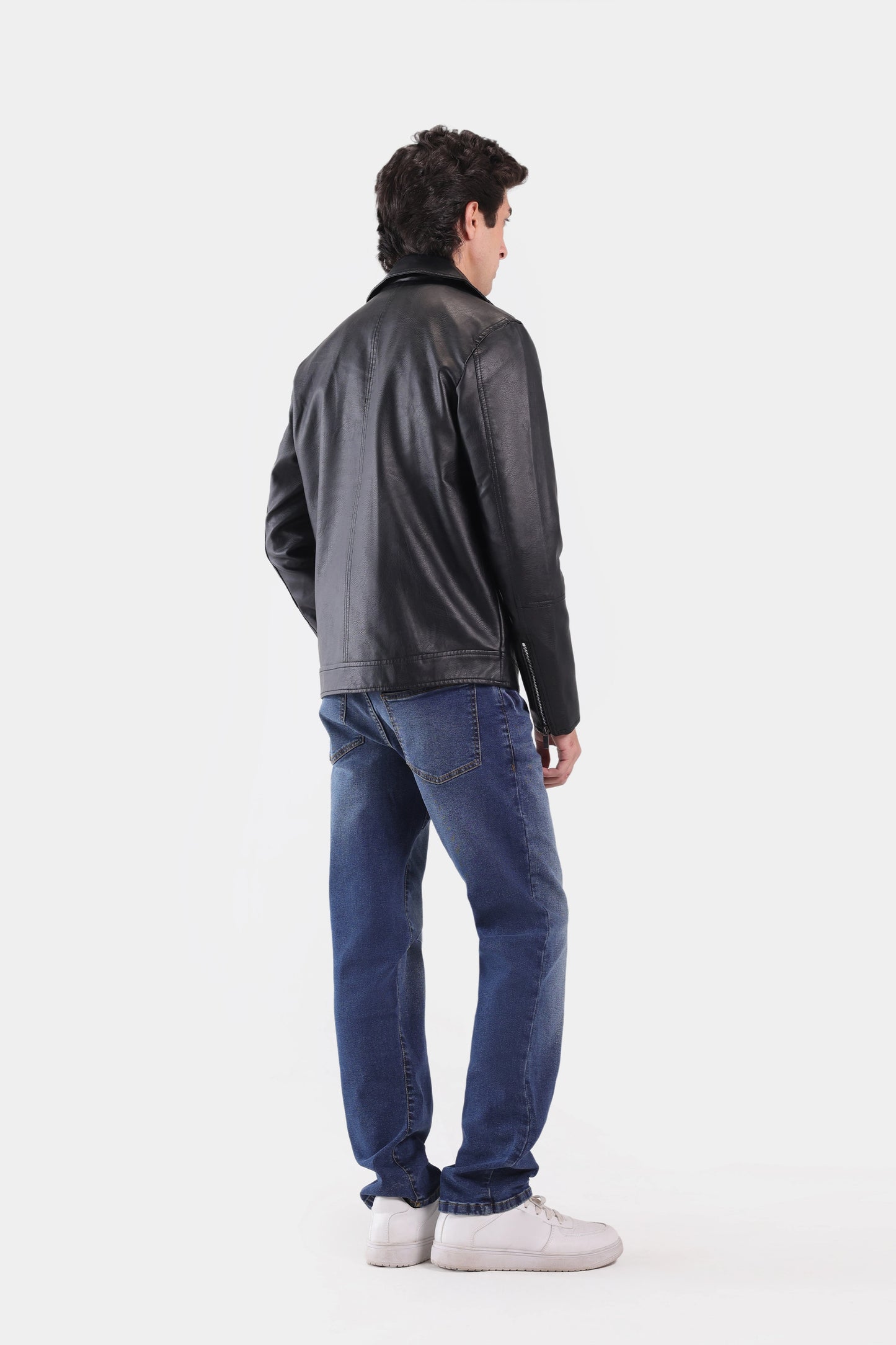 Faux Leather Biker Jacket - Cougar Clothing