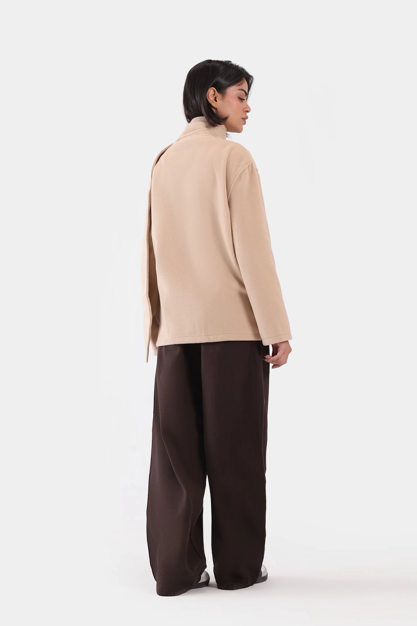 Coat With Detachable Scarf - Cougar Clothing