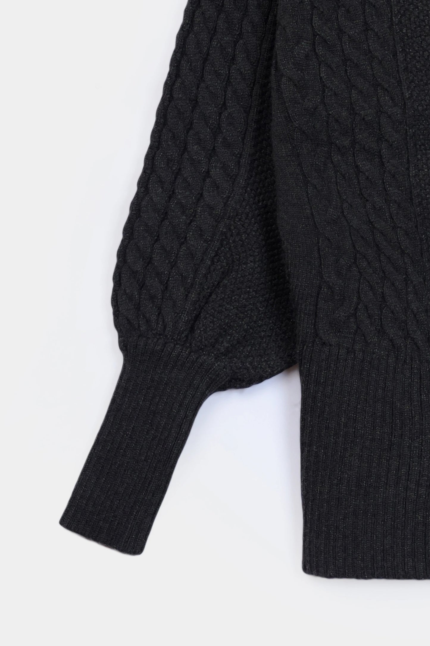 Blouson Sleeved Knit Cardigan
