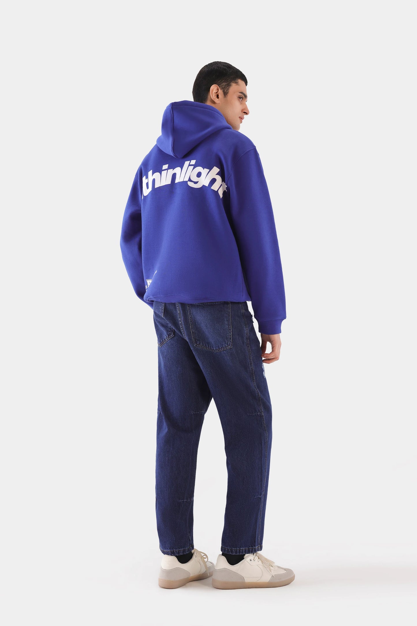 Drop-Shoulder Text Print Hoodie - Cougar Clothing