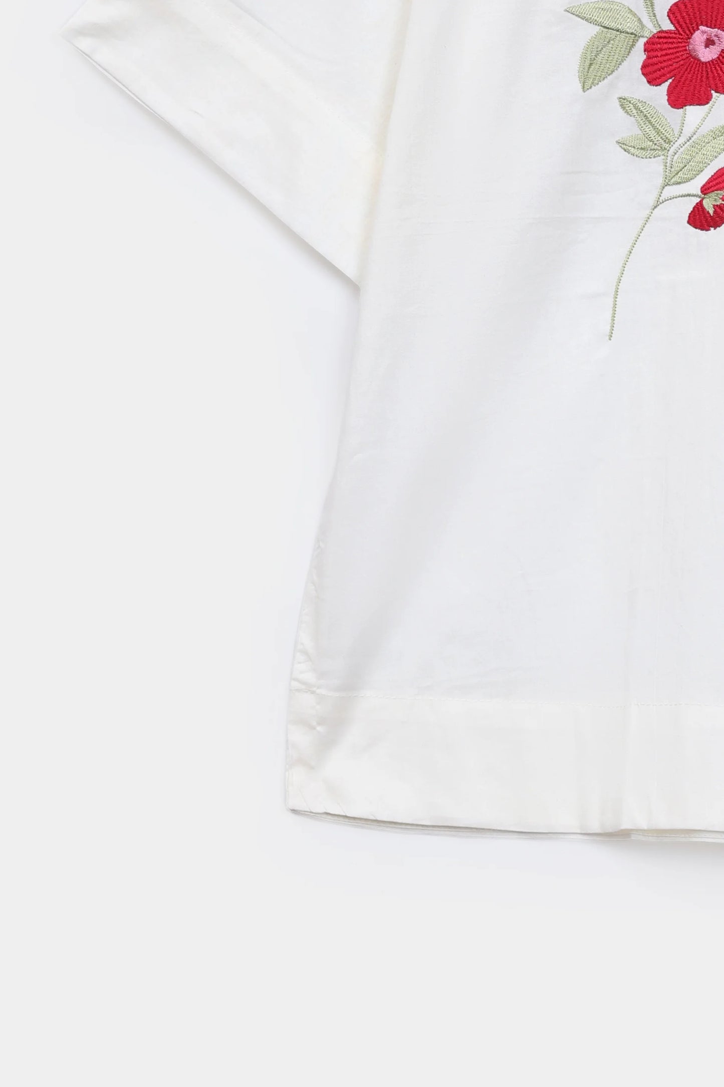 Floral Embroidered Top - Cougar Clothing