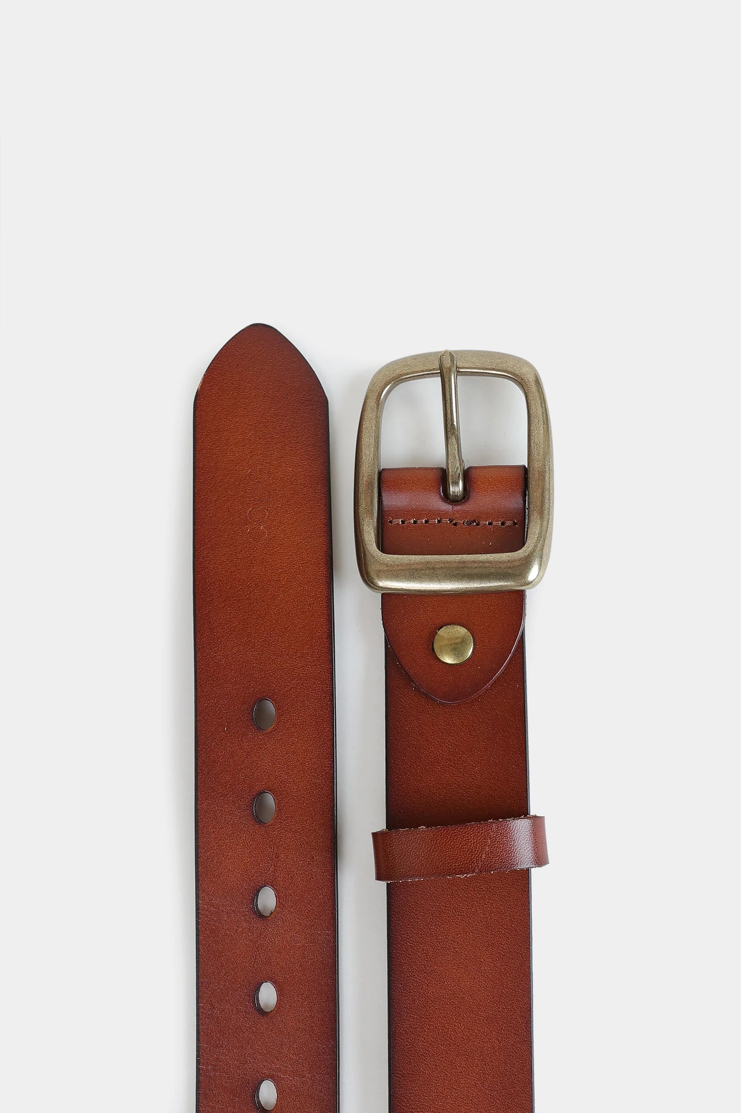 Leather Belt With Pin Buckle - Cougar Clothing