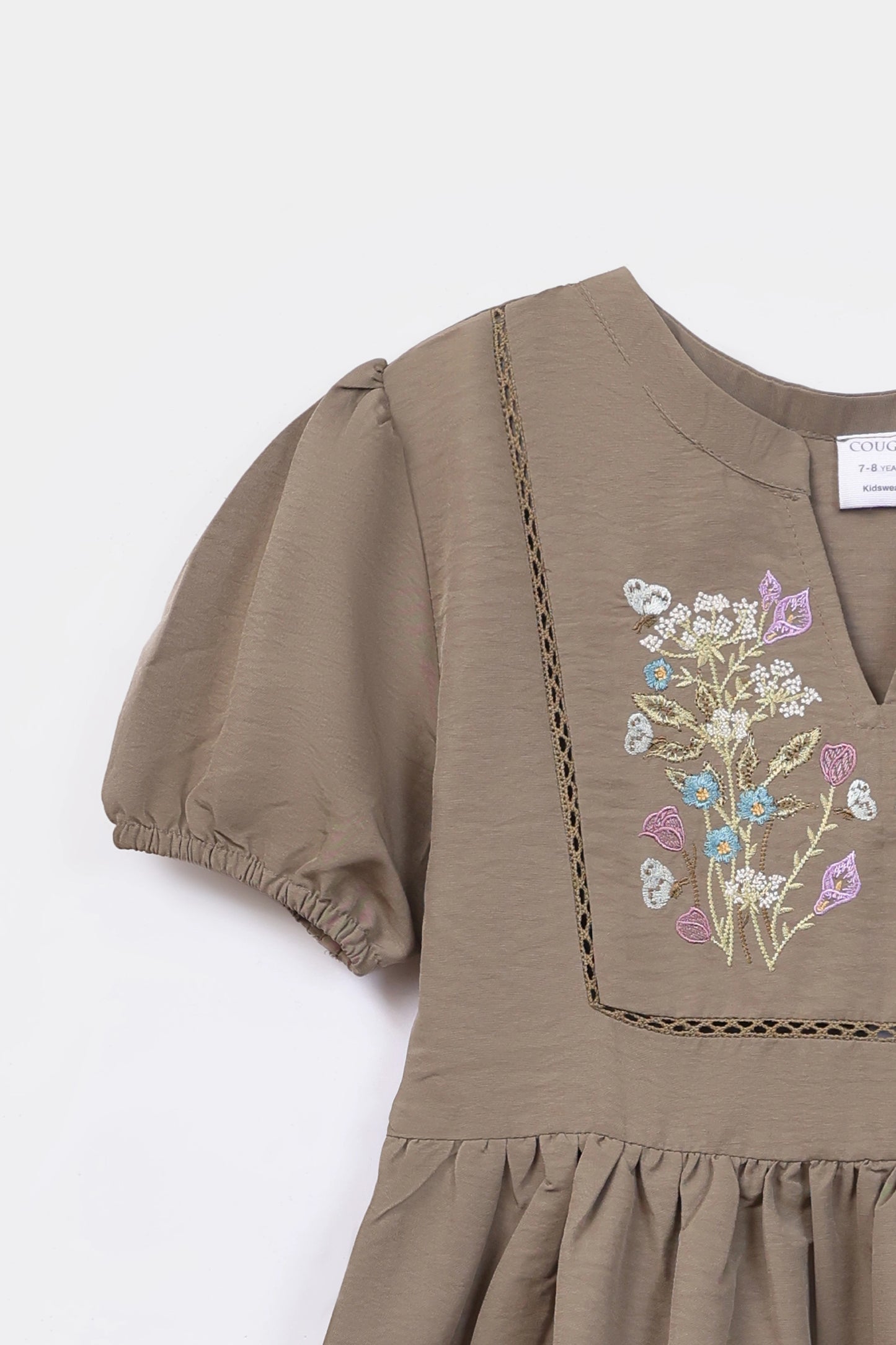 Embroidered Viscose Blend Dress - Cougar Clothing