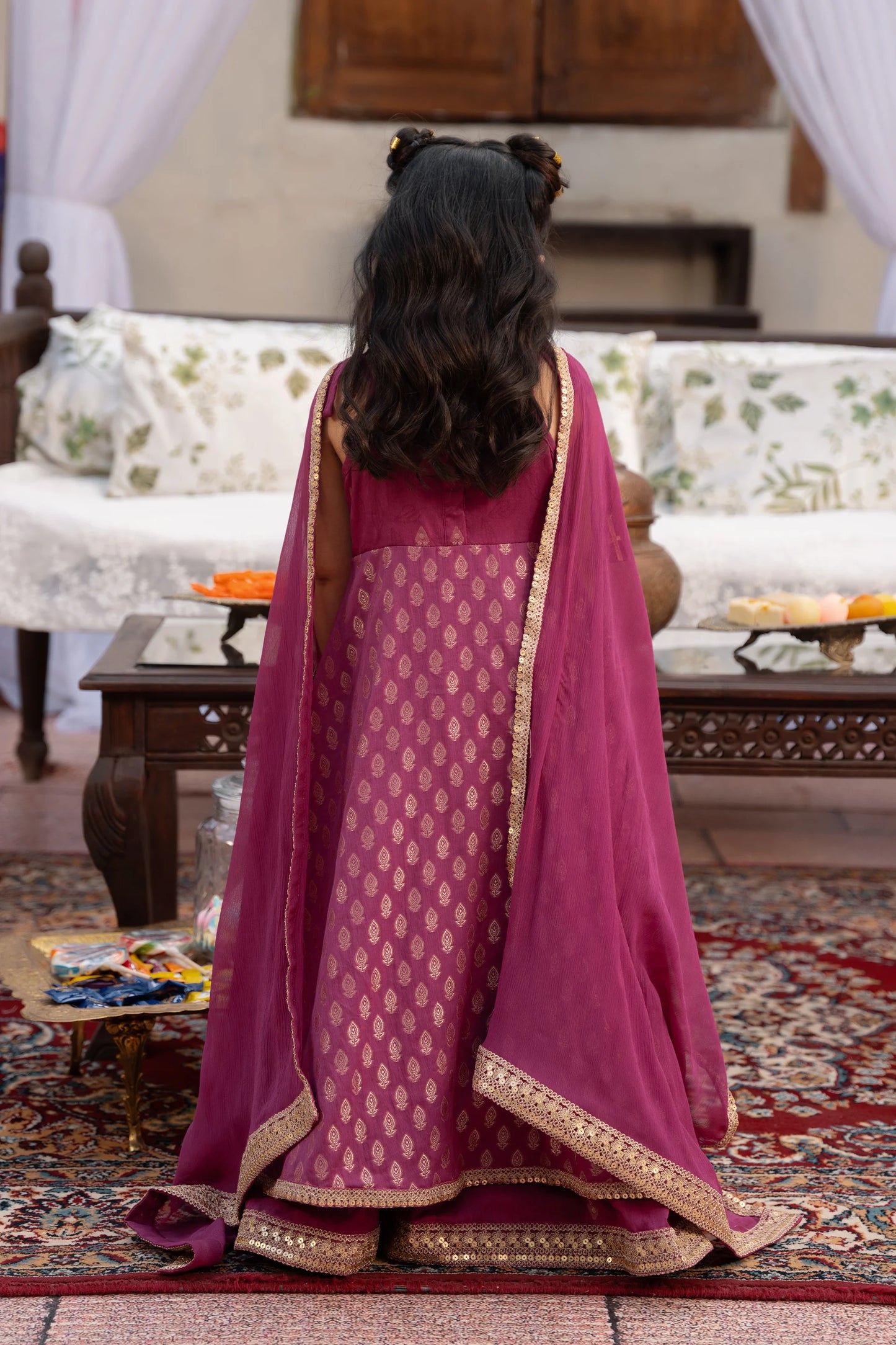 Jamawar Frock-Lehenga Set - Cougar Clothing