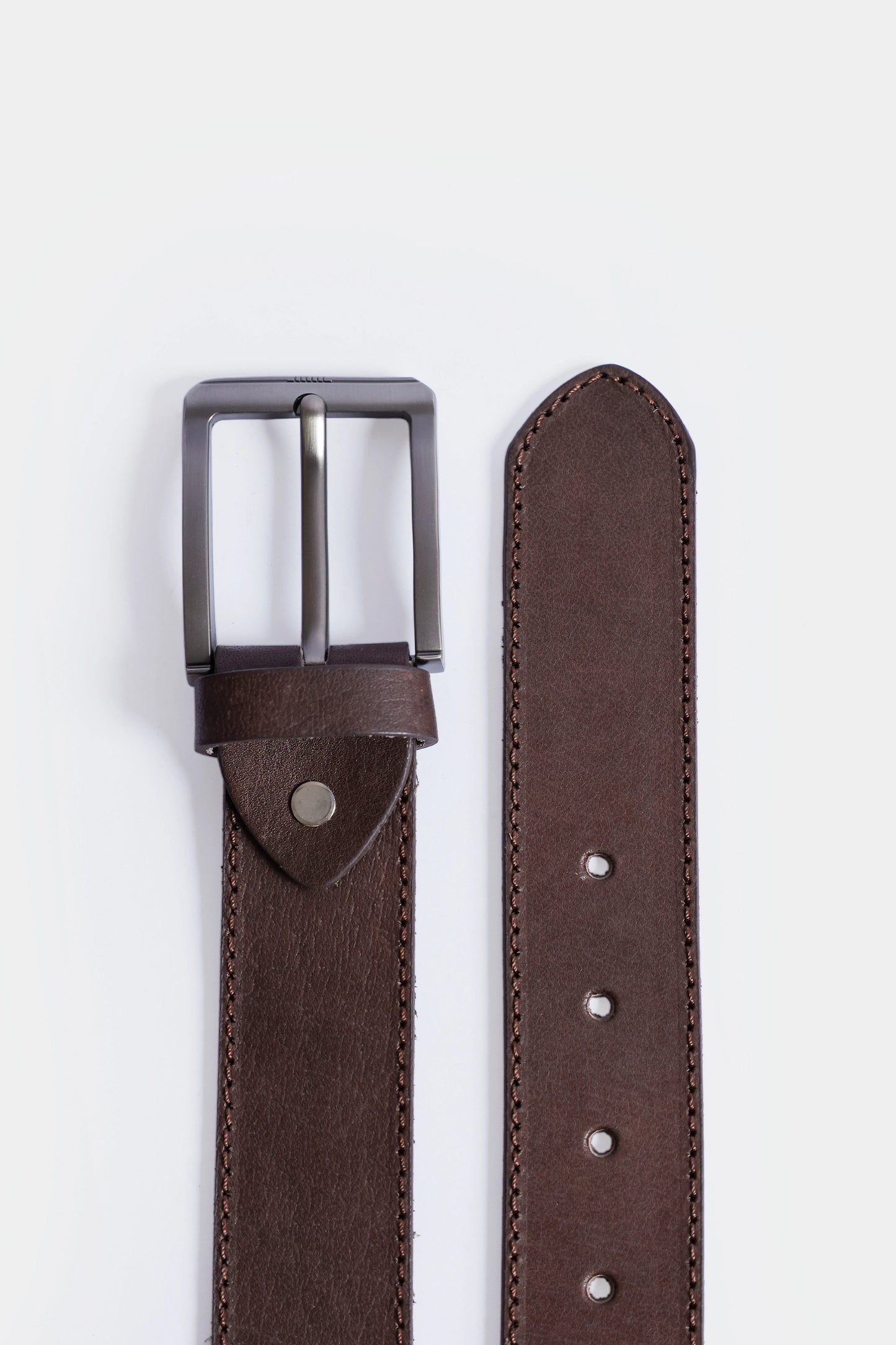 Leather Belt With Prong Buckle - Cougar Clothing