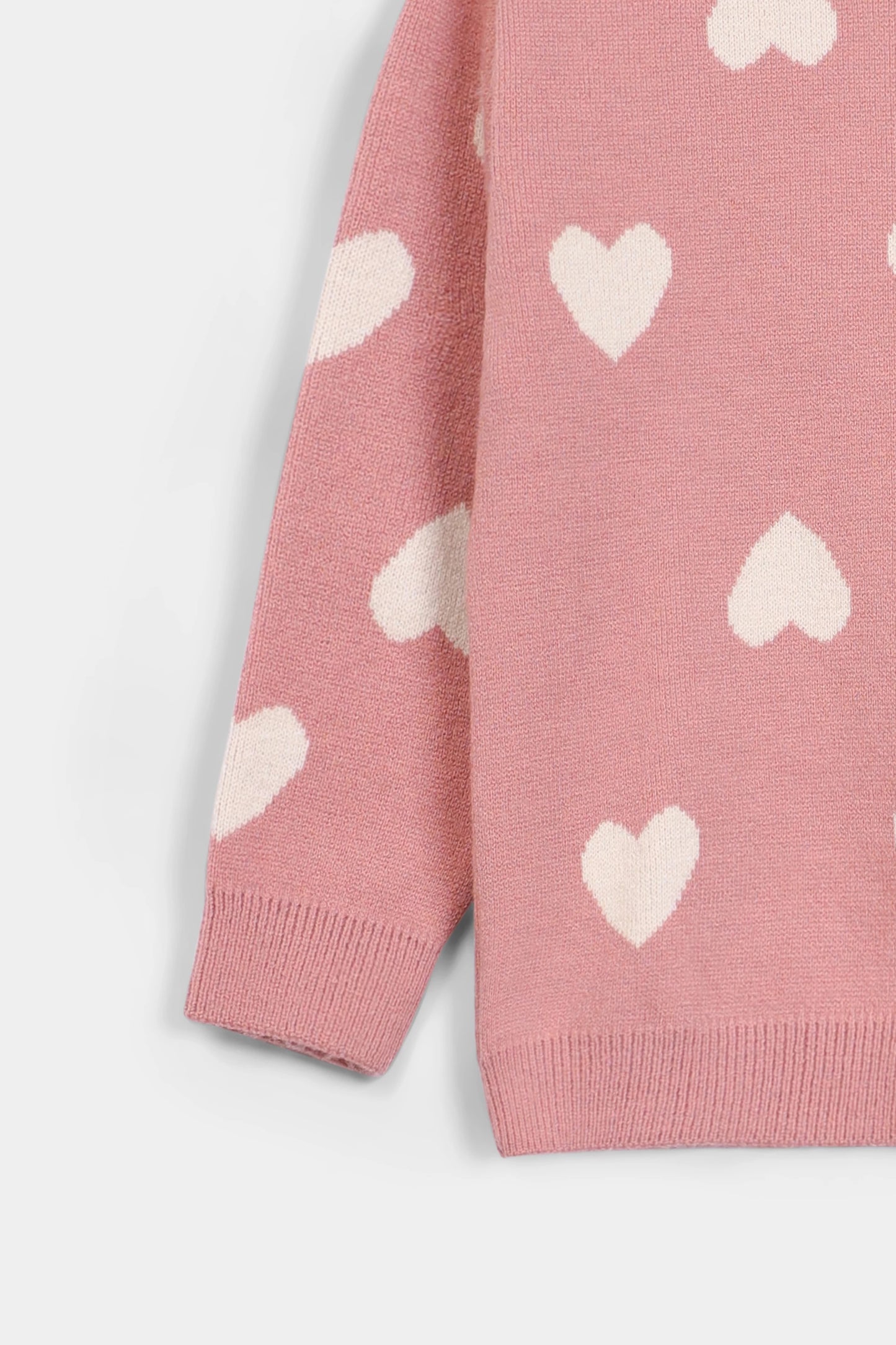 Heart Jacquard Knit Sweater - Cougar Clothing
