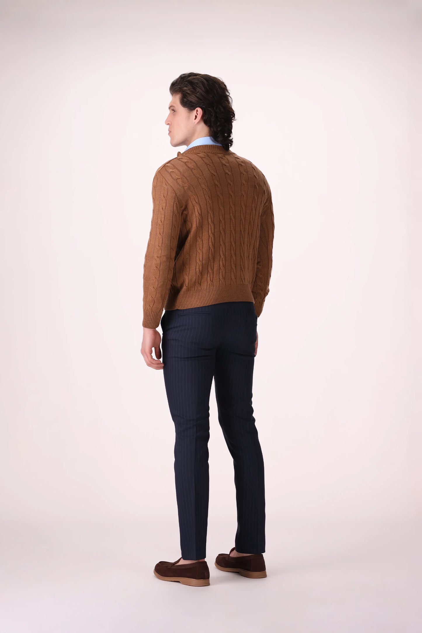 Cable Knit Quarter Zip Sweater - Cougar Clothing