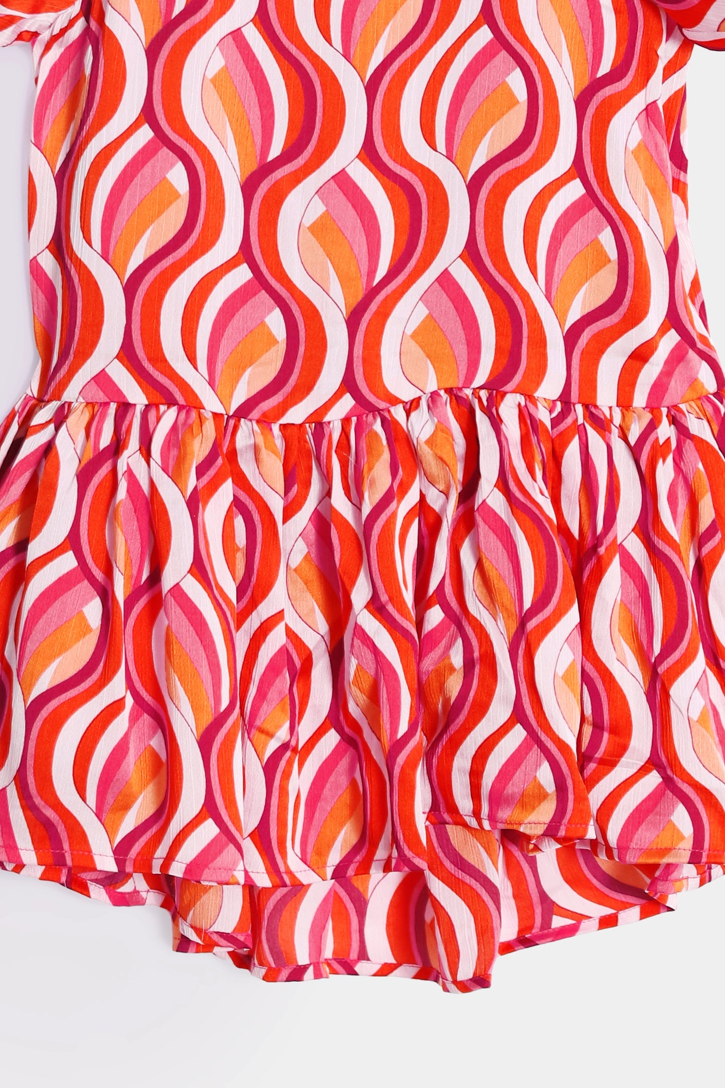 Wavy Printed Dress - Cougar Clothing