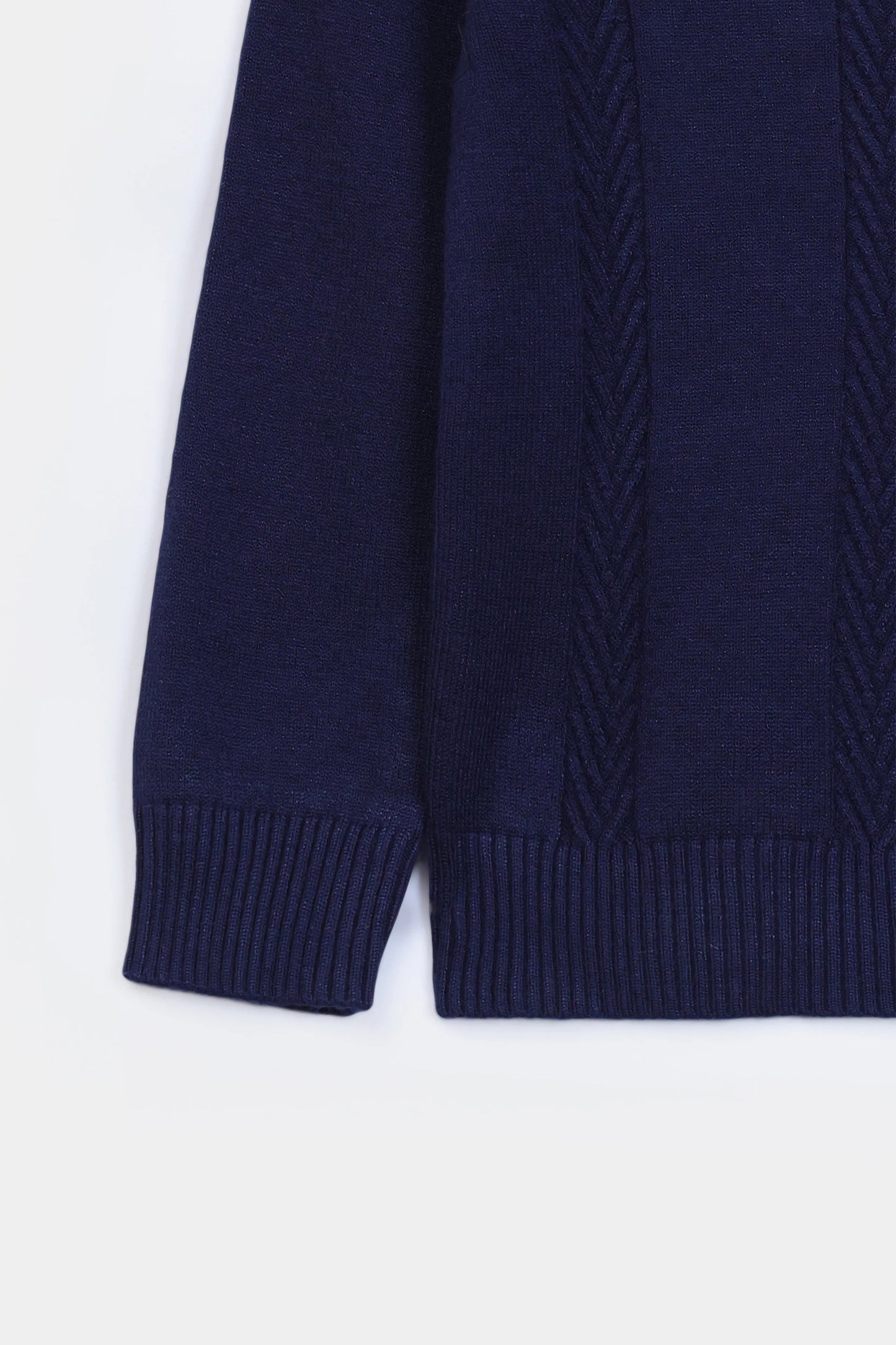 Cable Knit Polo Sweater
