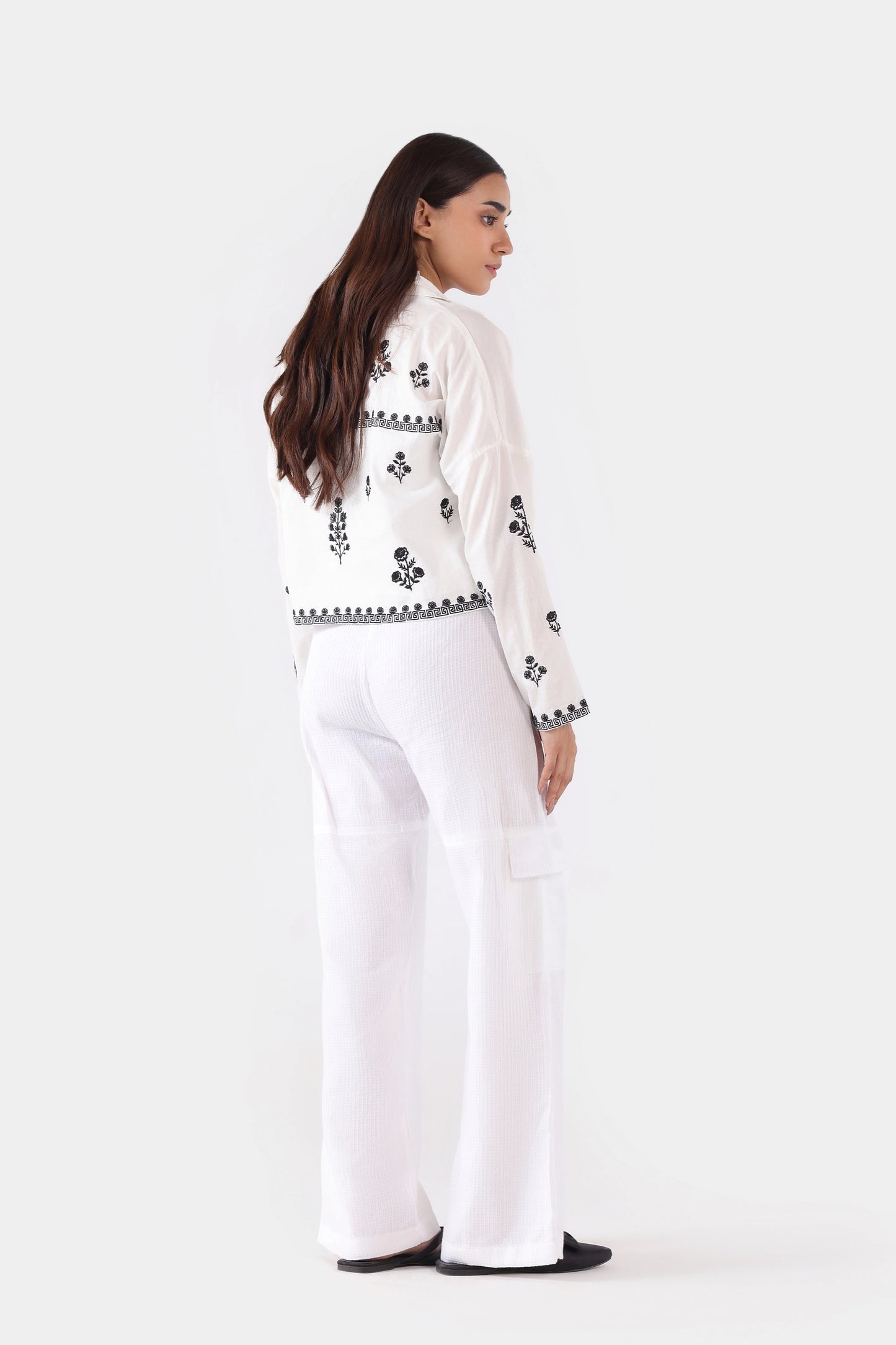 Embroidered Cropped Shirt - Cougar Clothing