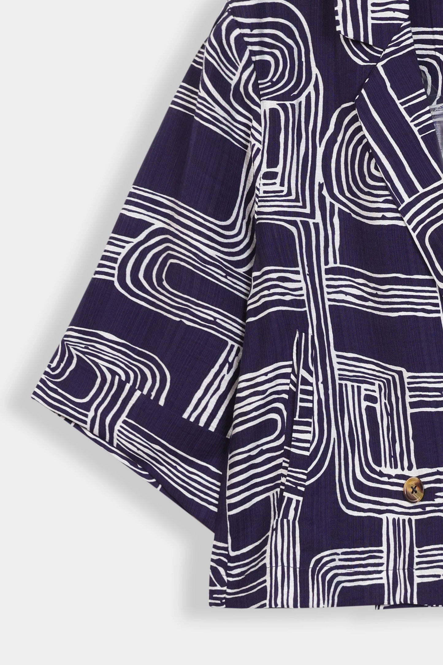 Abstract Printed Blazer Top - Cougar Clothing