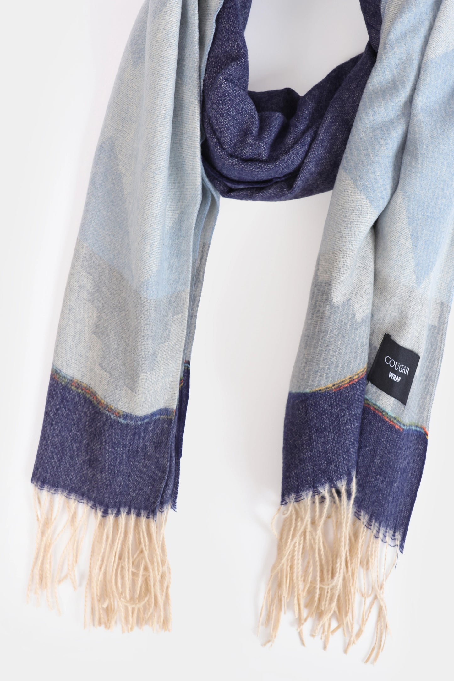 Color Block Knit Shawl - Cougar Clothing