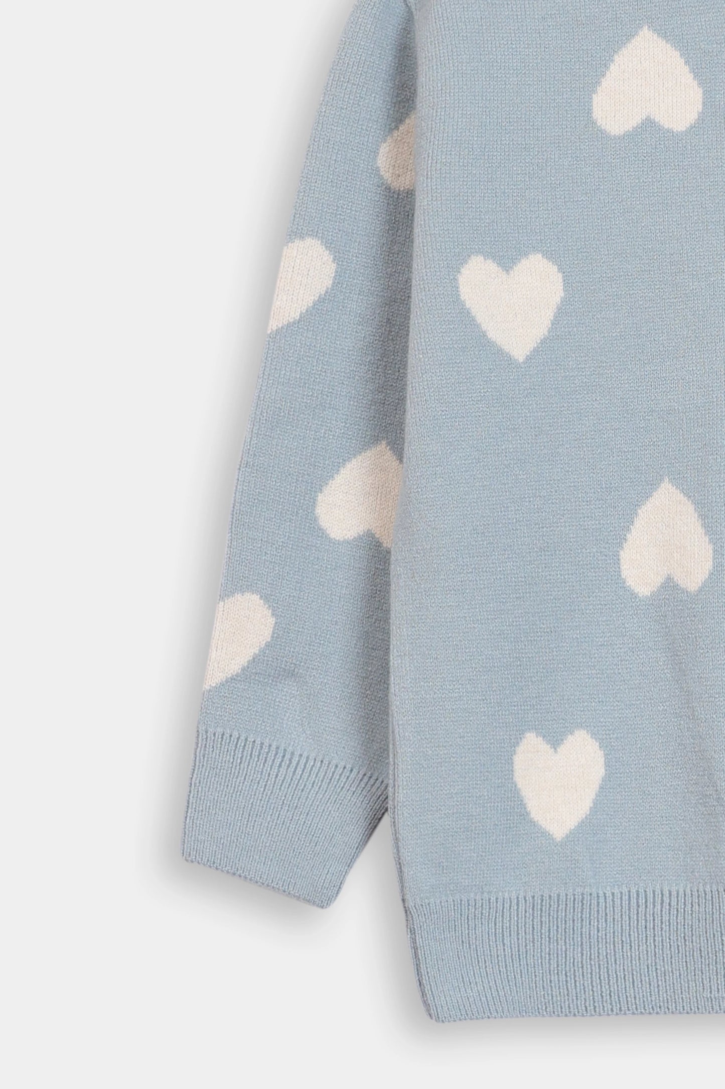 Heart Jacquard Knit Sweater - Cougar Clothing