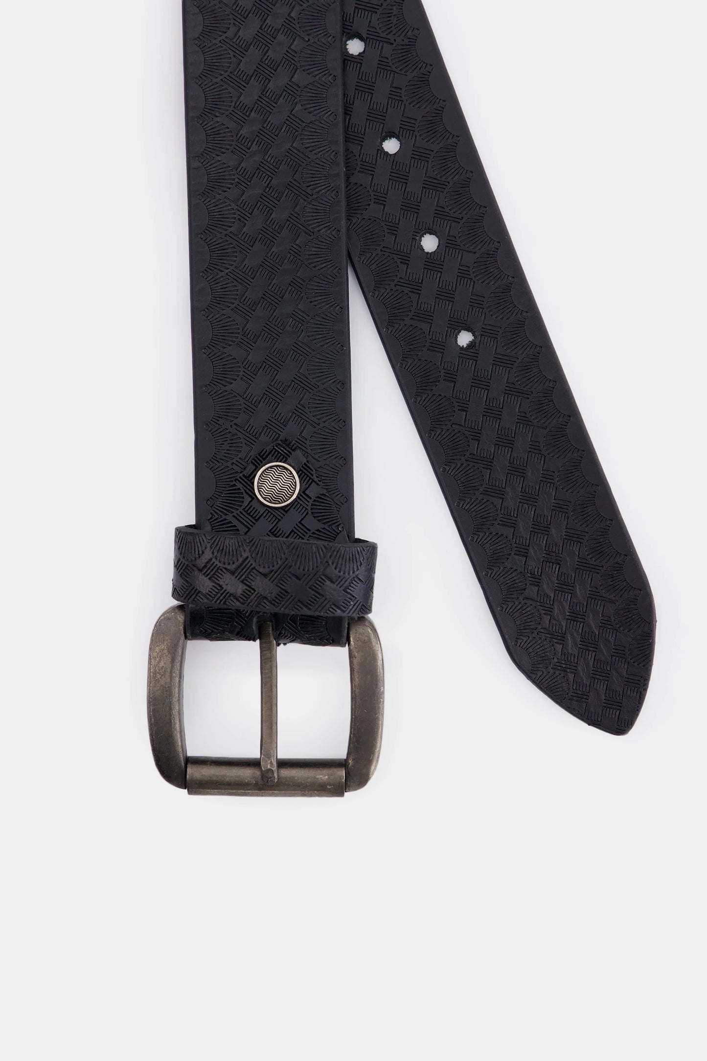 Embossed Leather Belt - Cougar Clothing