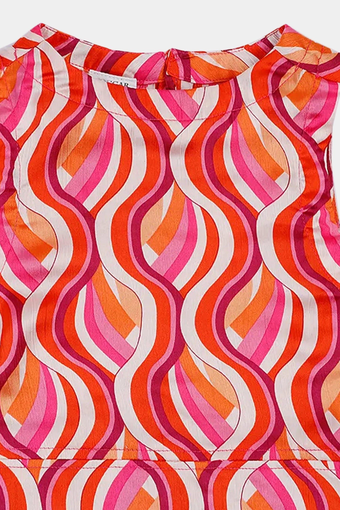 Printed Top With Side Bows - Cougar Clothing