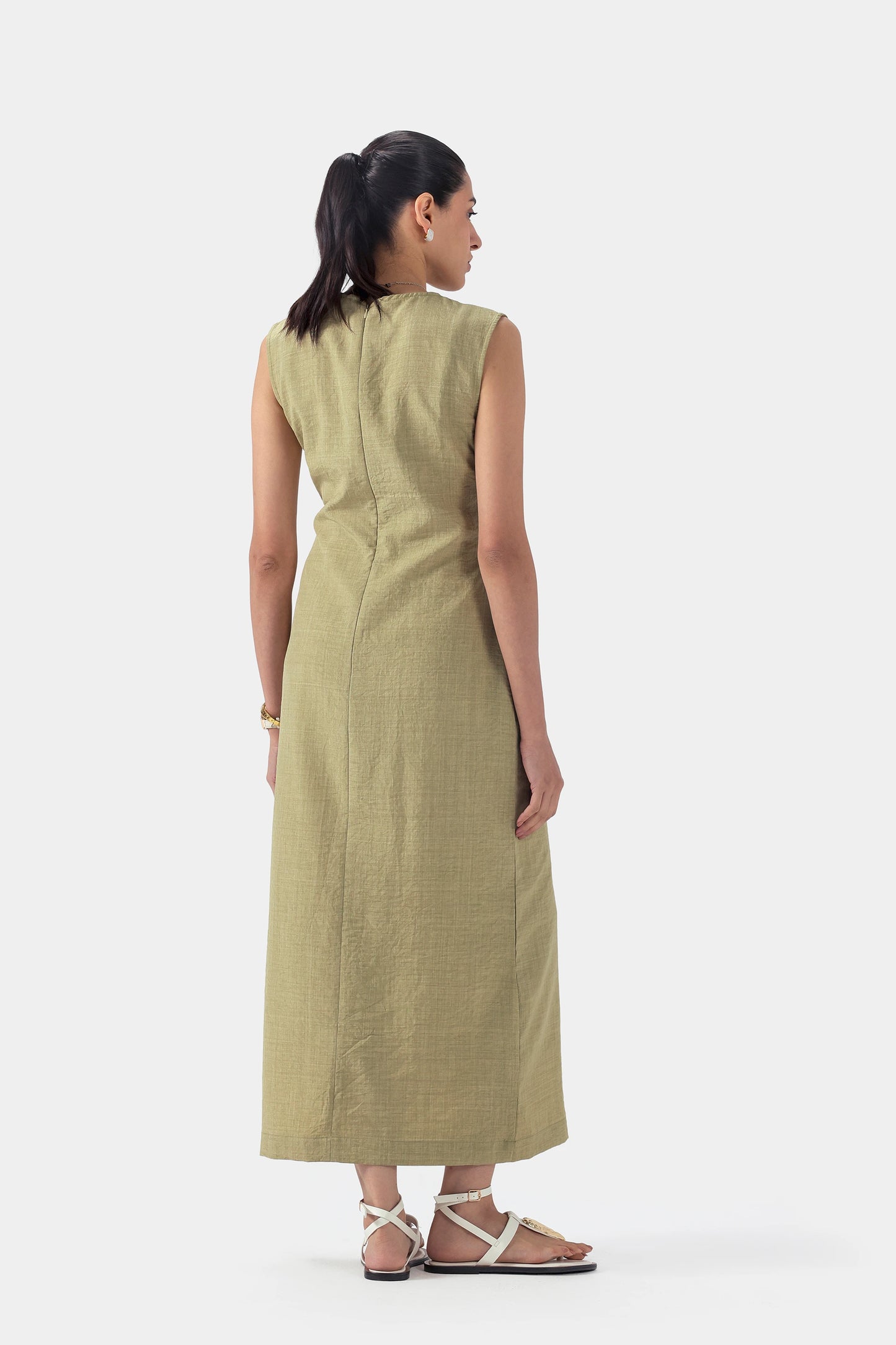 Long Dress With Buckle - Cougar Clothing