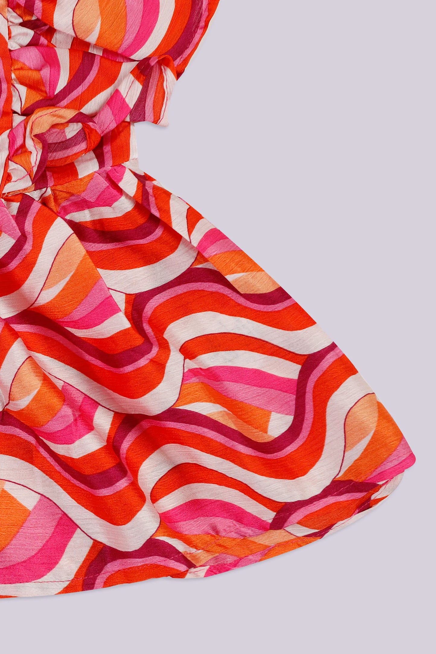 Printed Ruffle Top - Cougar Clothing