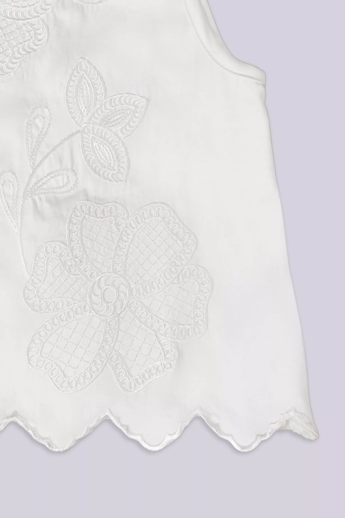 Sleeveless Embroidered Top - Cougar Clothing
