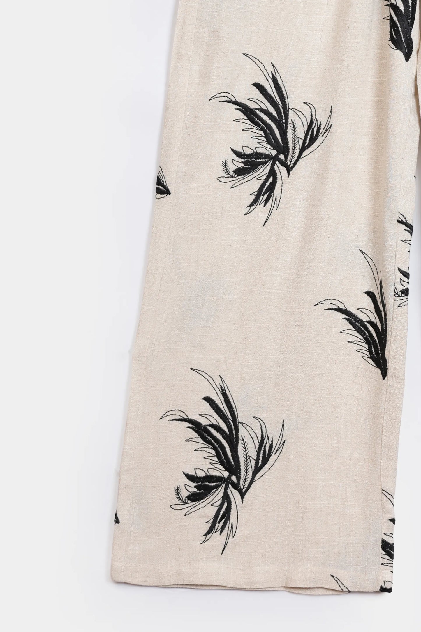 Slub Cotton Printed Trousers - Cougar Clothing