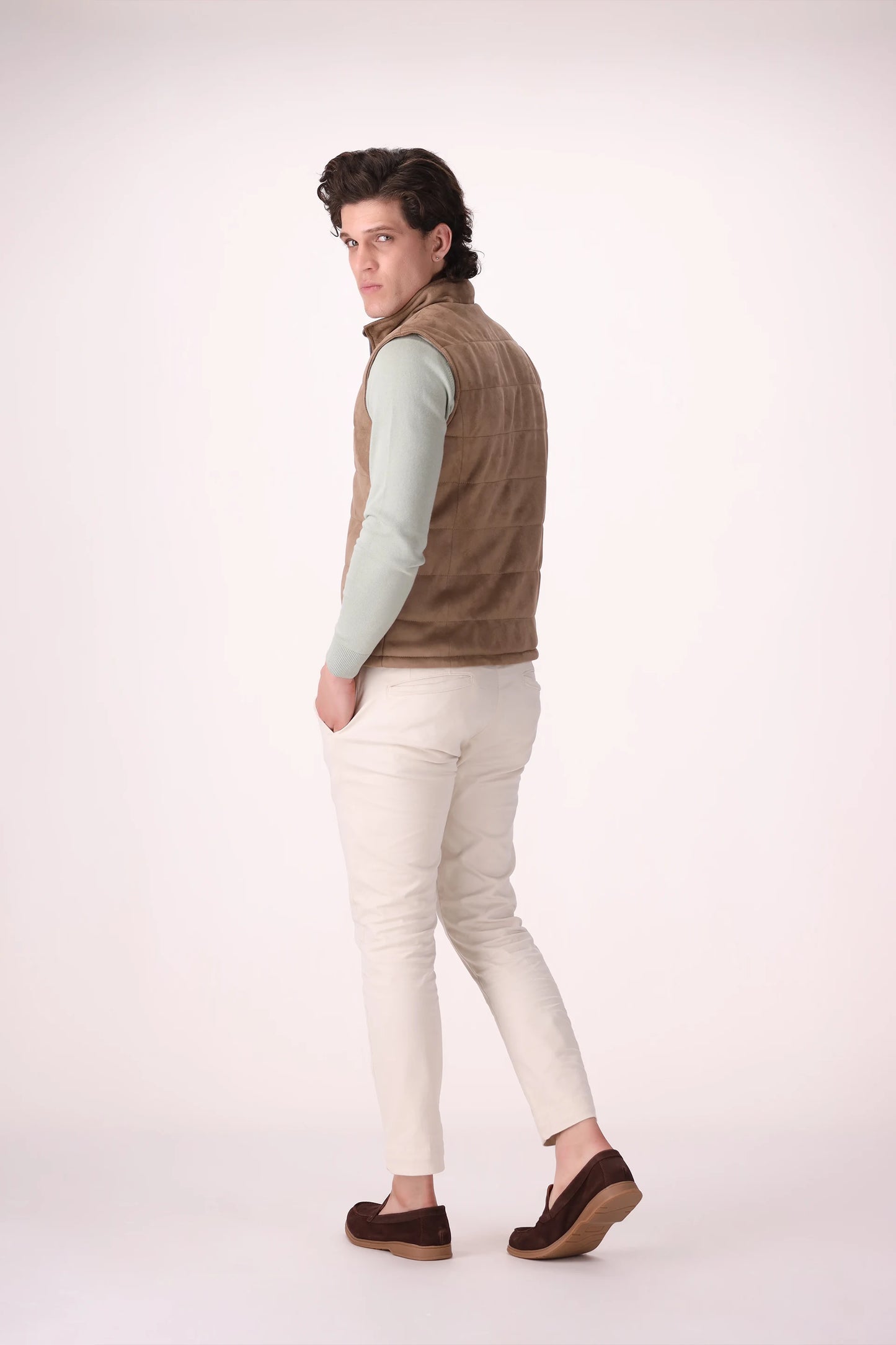 Quilted Suede Gilet - Cougar Clothing