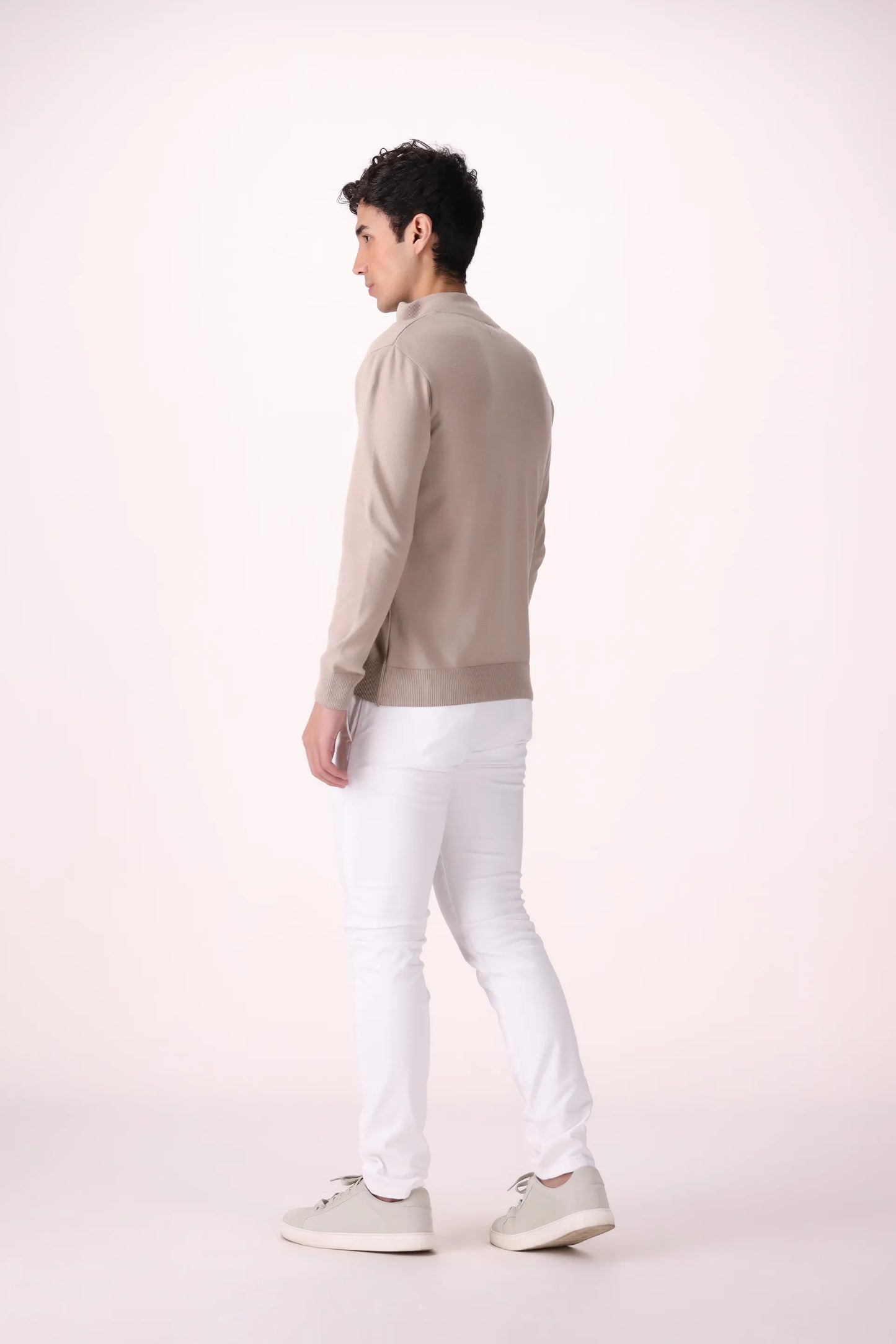 Mock Neck Zip-Through Cardigan - Cougar Clothing