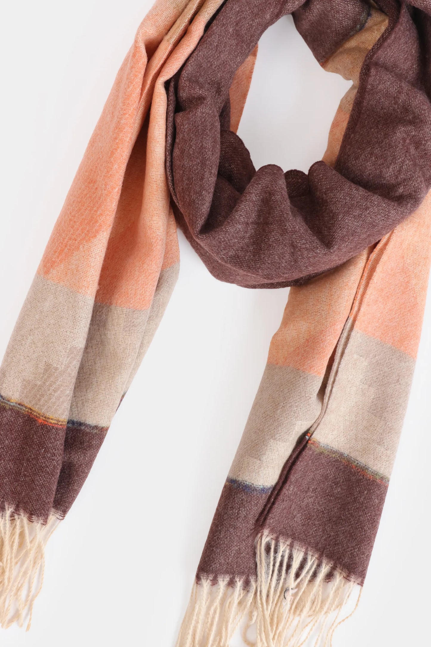 Color Block Knit Shawl - Cougar Clothing