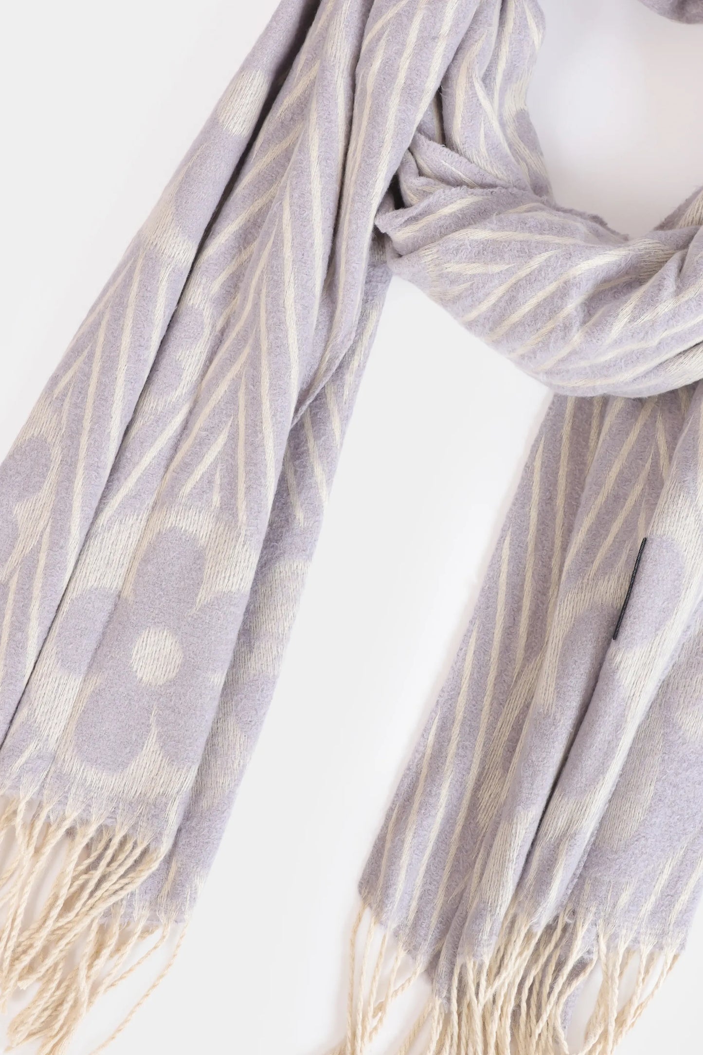 Contrast Striped Knit Shawl - Cougar Clothing