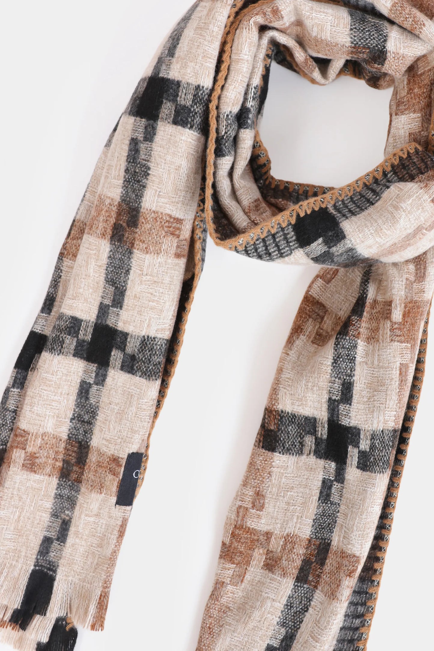 Check Knit Shawl - Cougar Clothing