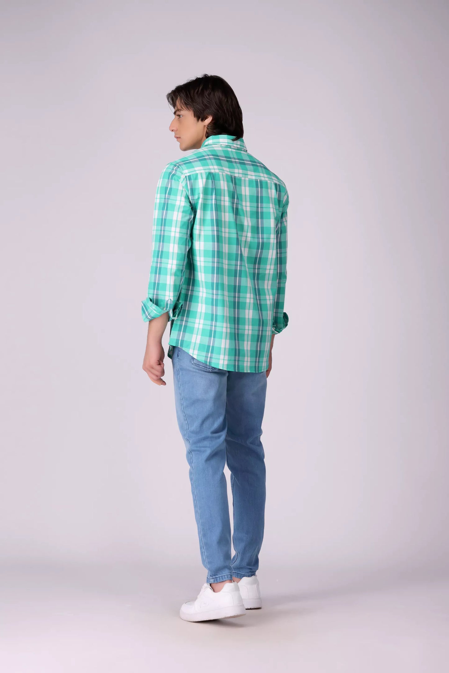 Regular Fit Button Down Check Shirt - Cougar Clothing