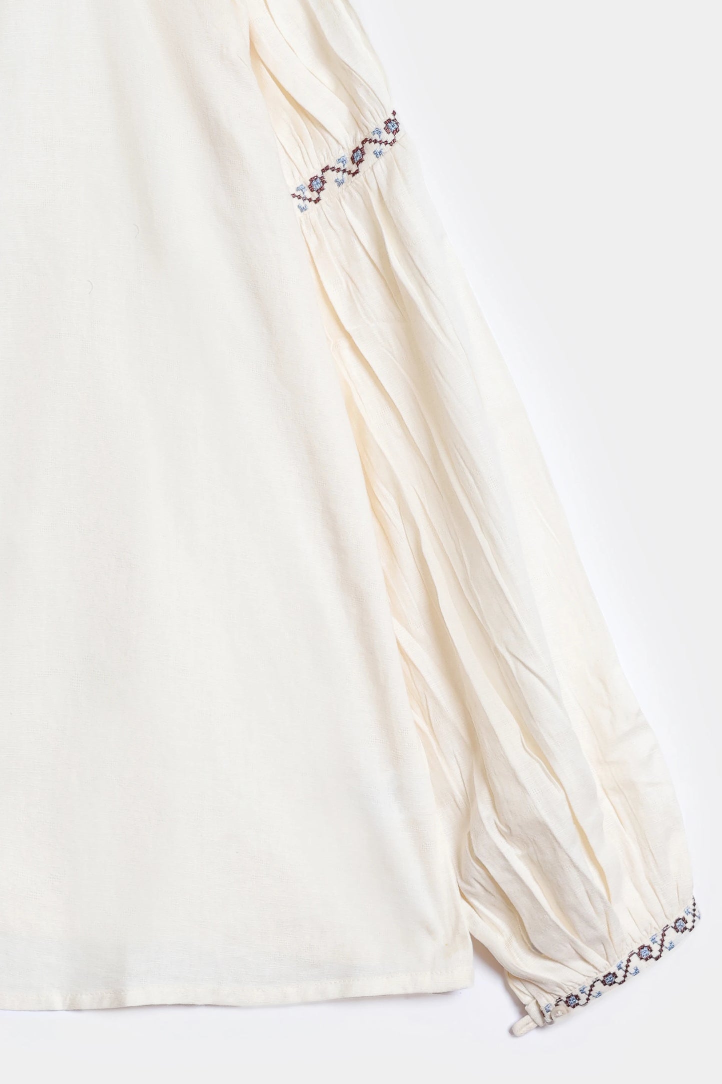 Lantern Sleeved Embroidered Blouse - Cougar Clothing