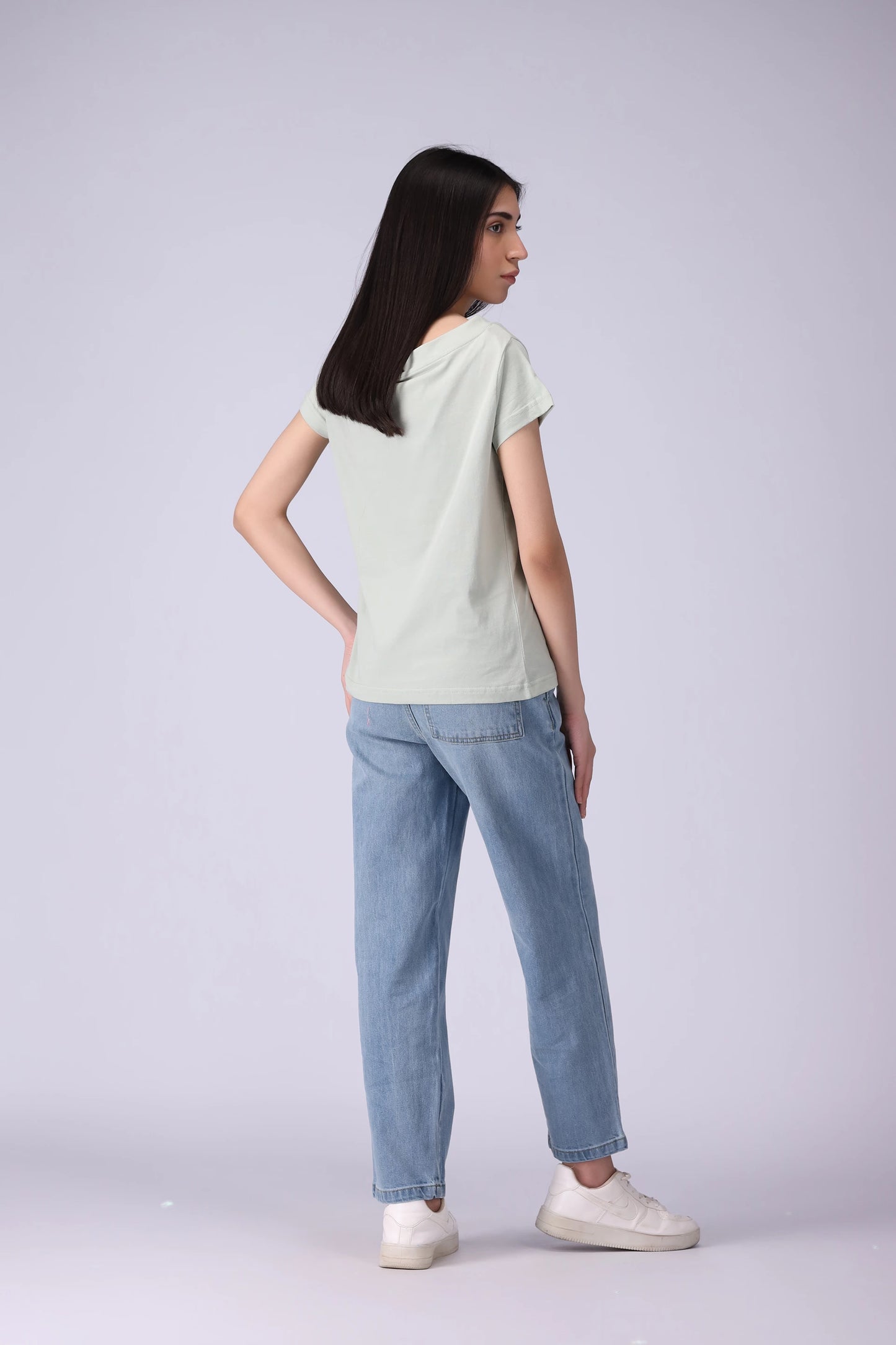 Asymmetric Neck T-Shirt - Cougar Clothing