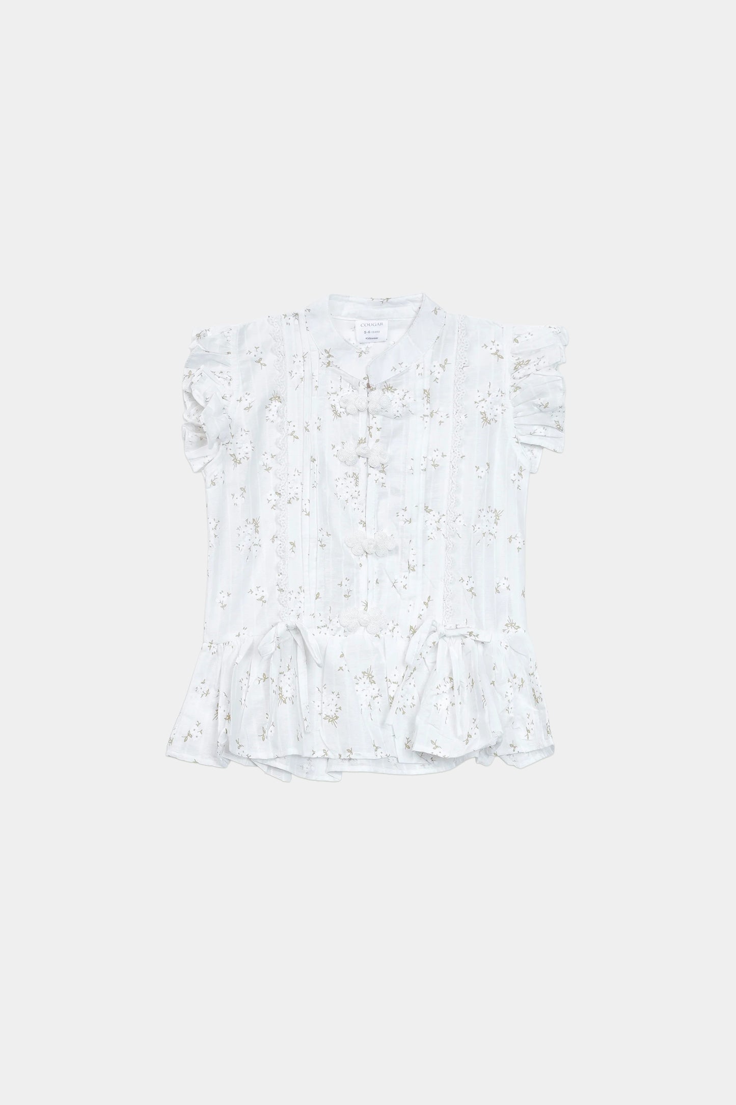 Printed Pleated Top - Cougar Clothing