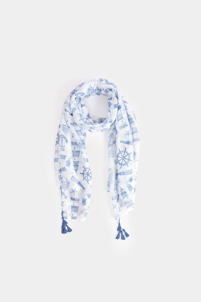 Nautical Print Scarf - Cougar Clothing