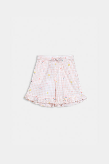 Printed Ruffled Shorts - Cougar Clothing