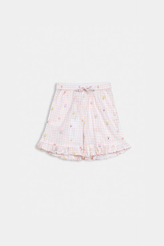 Printed Ruffled Shorts - Cougar Clothing
