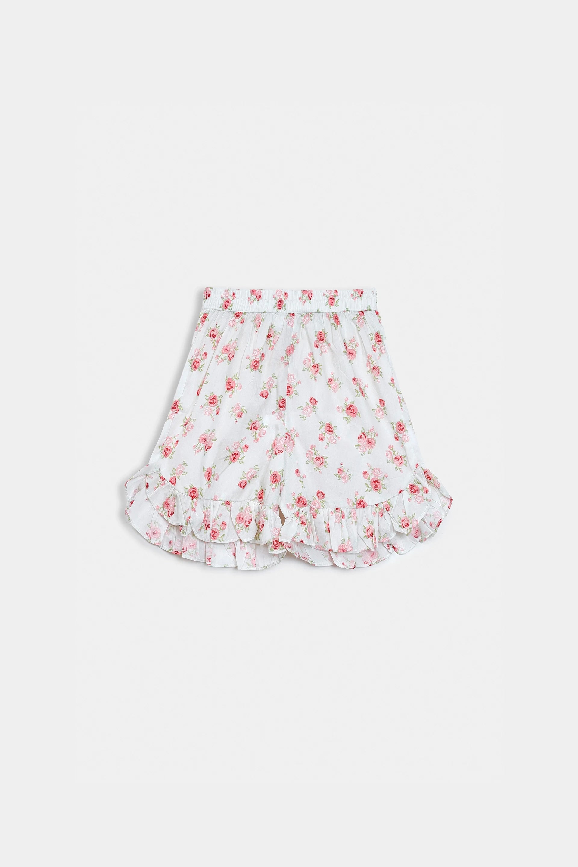 Printed Ruffled Shorts - Cougar Clothing