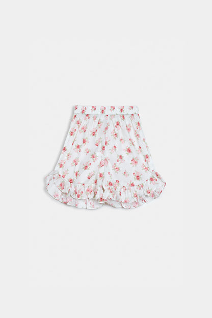 Printed Ruffled Shorts - Cougar Clothing