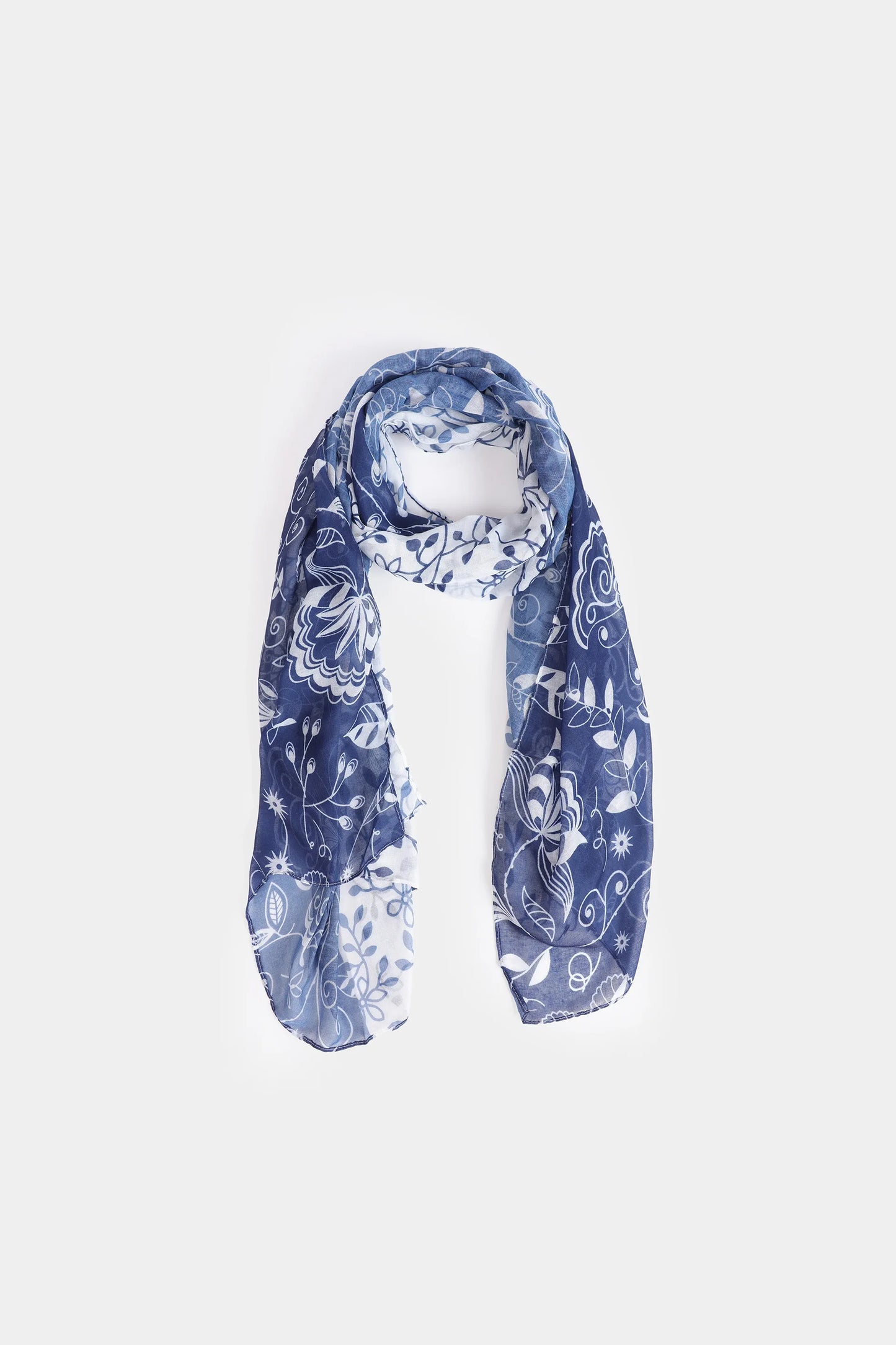 Floral Motif Print Scarf - Cougar Clothing