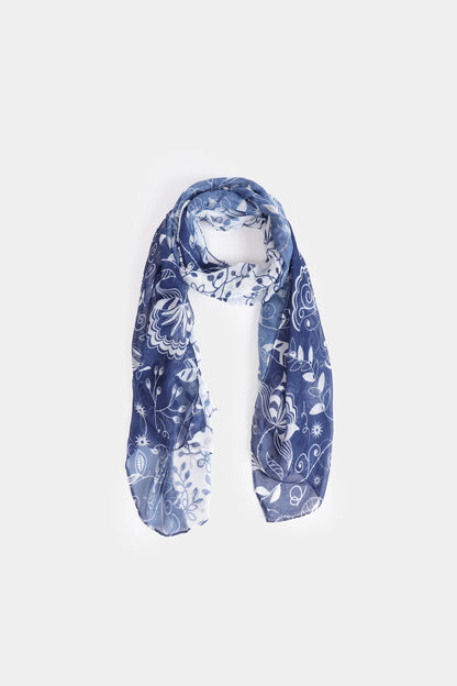 Floral Motif Print Scarf - Cougar Clothing