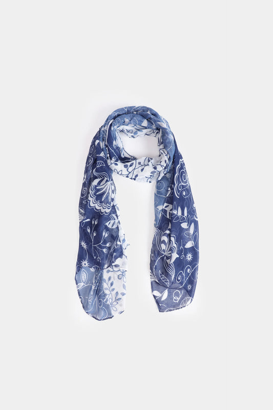Floral Motif Print Scarf - Cougar Clothing